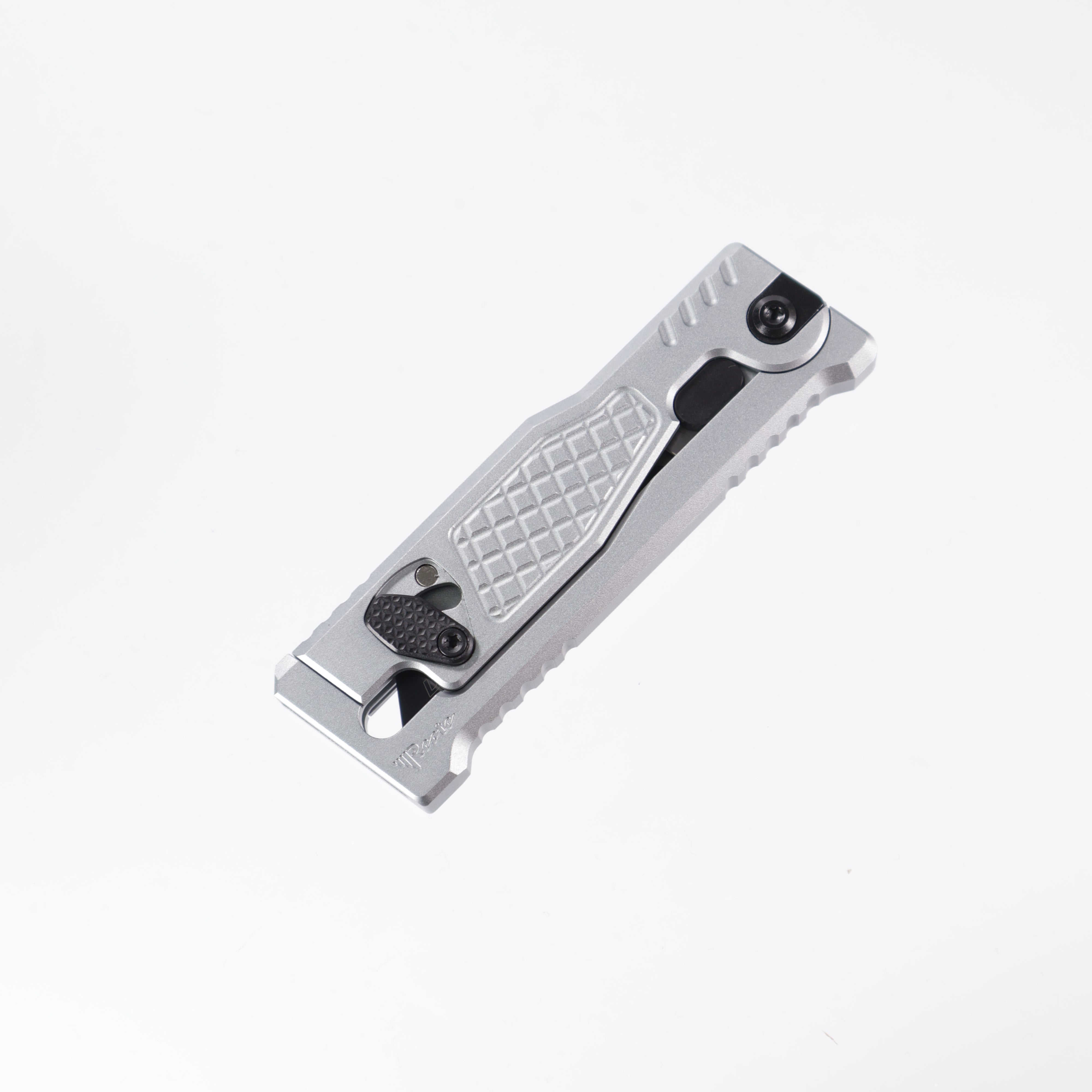 Reate EXO-U Utility - Diamond Pattern Silver, Aluminum Handle Box Cutter