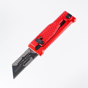 Reate EXO-U Utility - Diamond Pattern Red, Aluminum Handle Box Cutter
