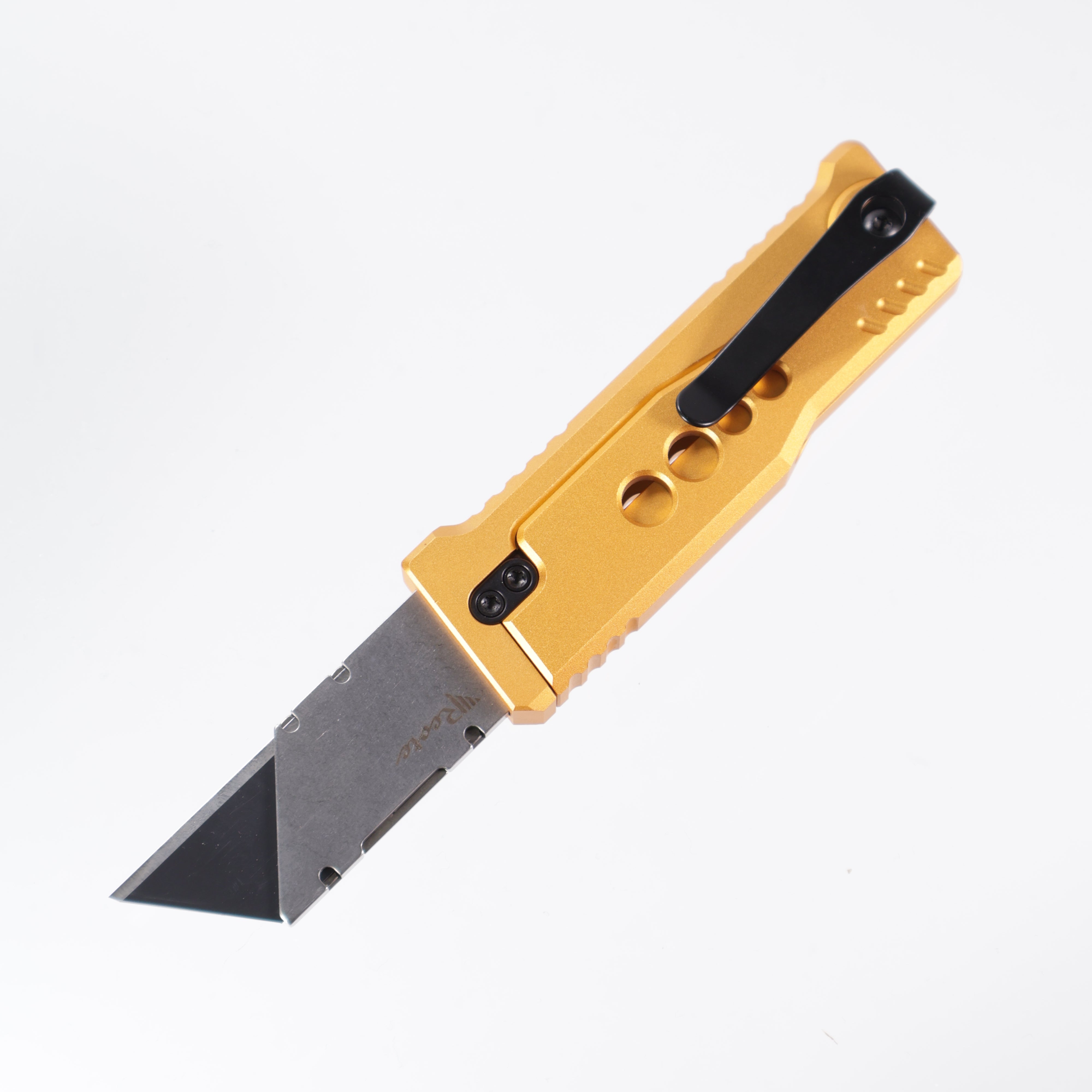 Reate EXO-U Utility - Speedhole GOLD, Aluminum Handle Box Cutter