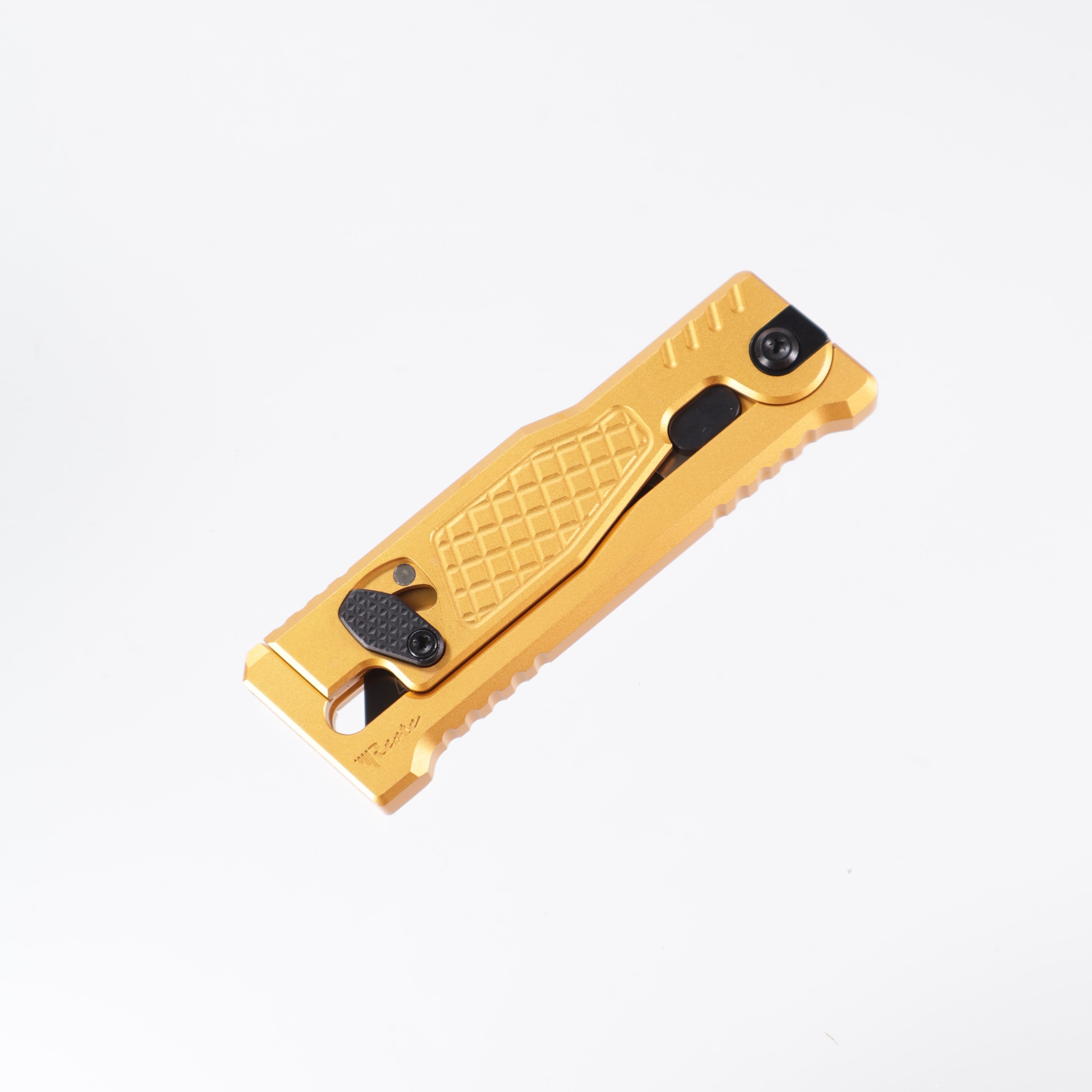 Reate EXO-U Utility - Diamond Pattern Yellow, Aluminum Handle Box Cutter