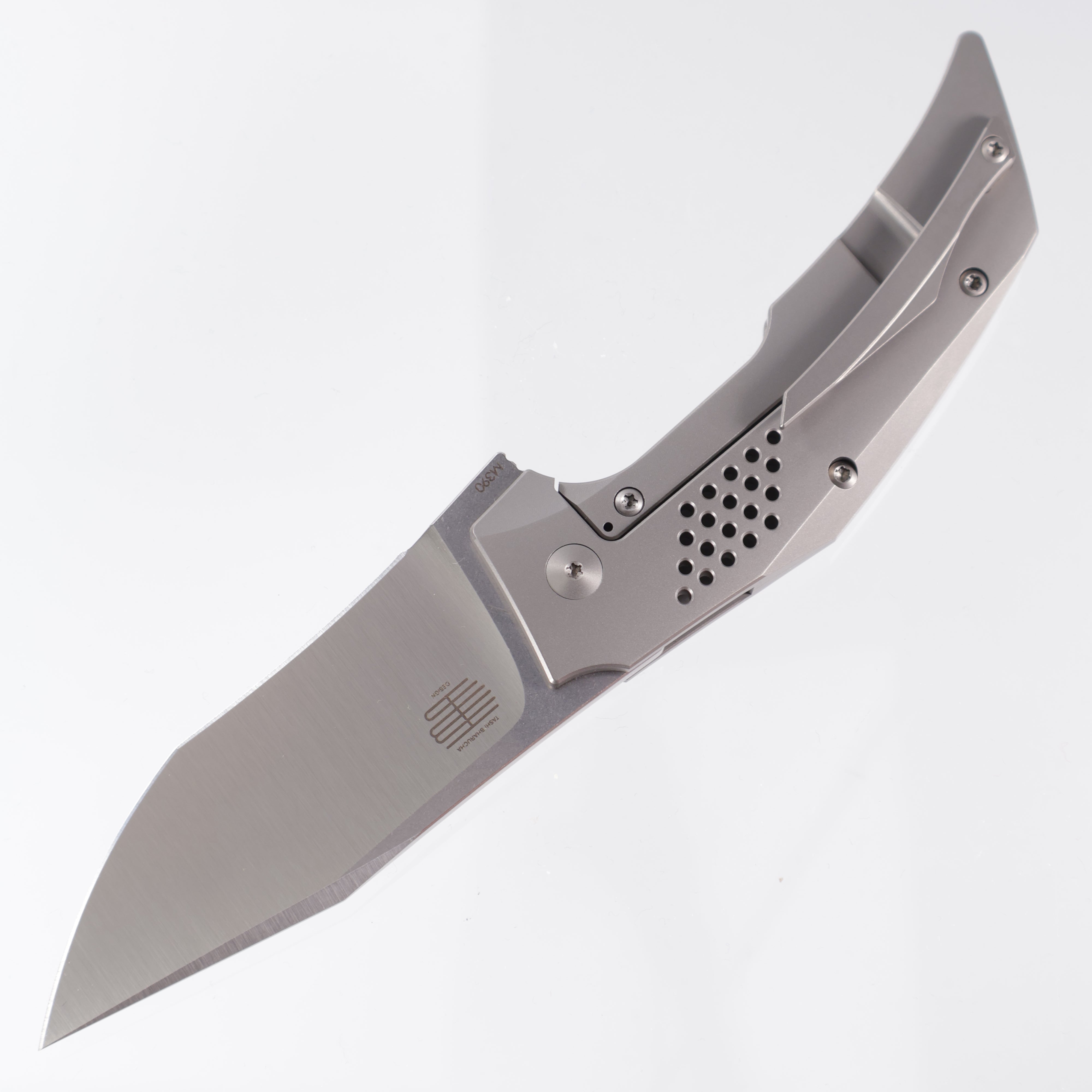 Reate T3500 - Satin M390 - Black Camo FatCarbon Inlays - Bead Blasted Ti *DISCONTINUED*