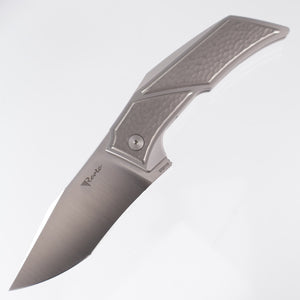Reate T3500 - Satin M390 - Bead Blasted Ti - Jigged Titanium Inlays *DISCONTINUED*