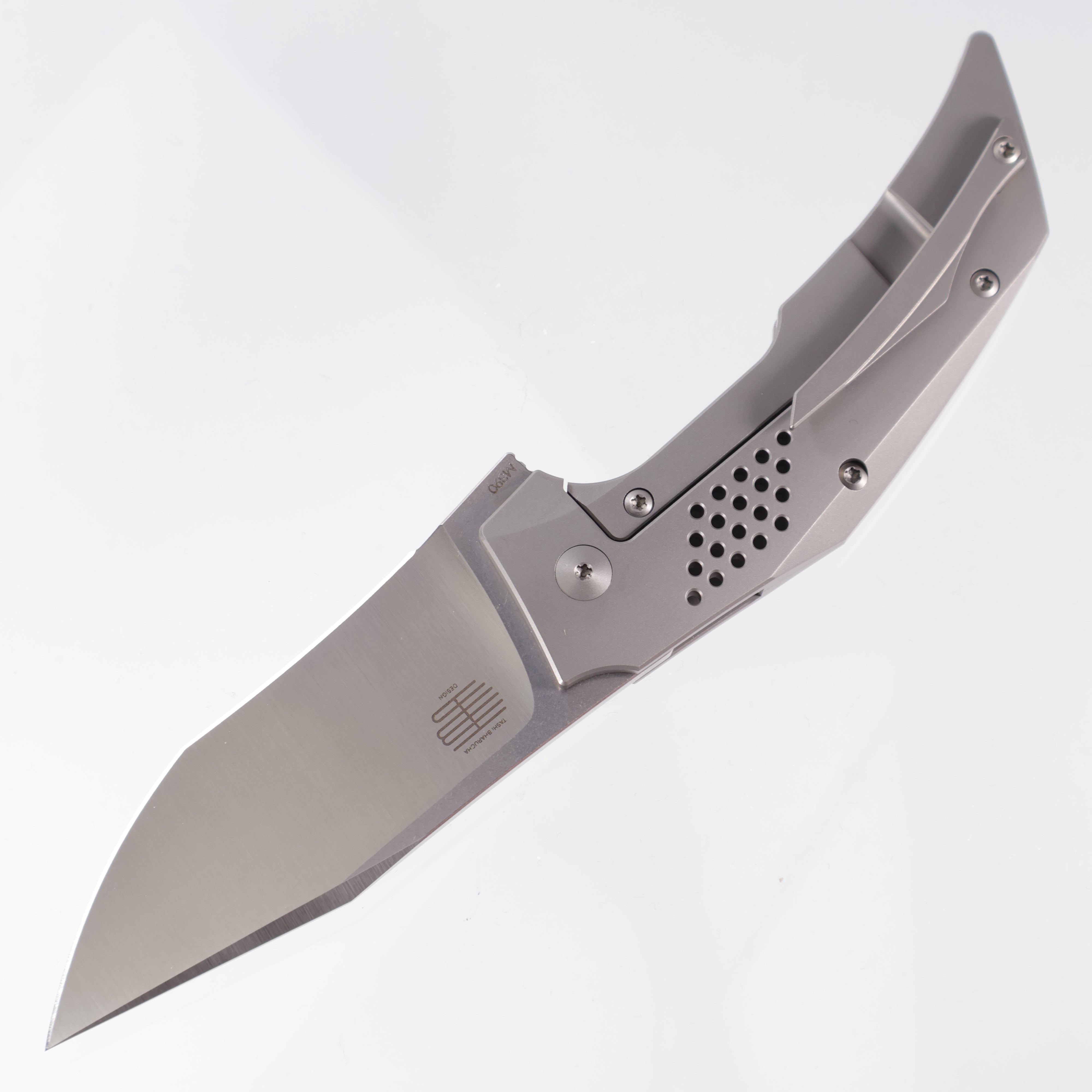 Reate T3500 - Satin M390 - Bead Blasted Ti - Jigged Titanium Inlays *DISCONTINUED*