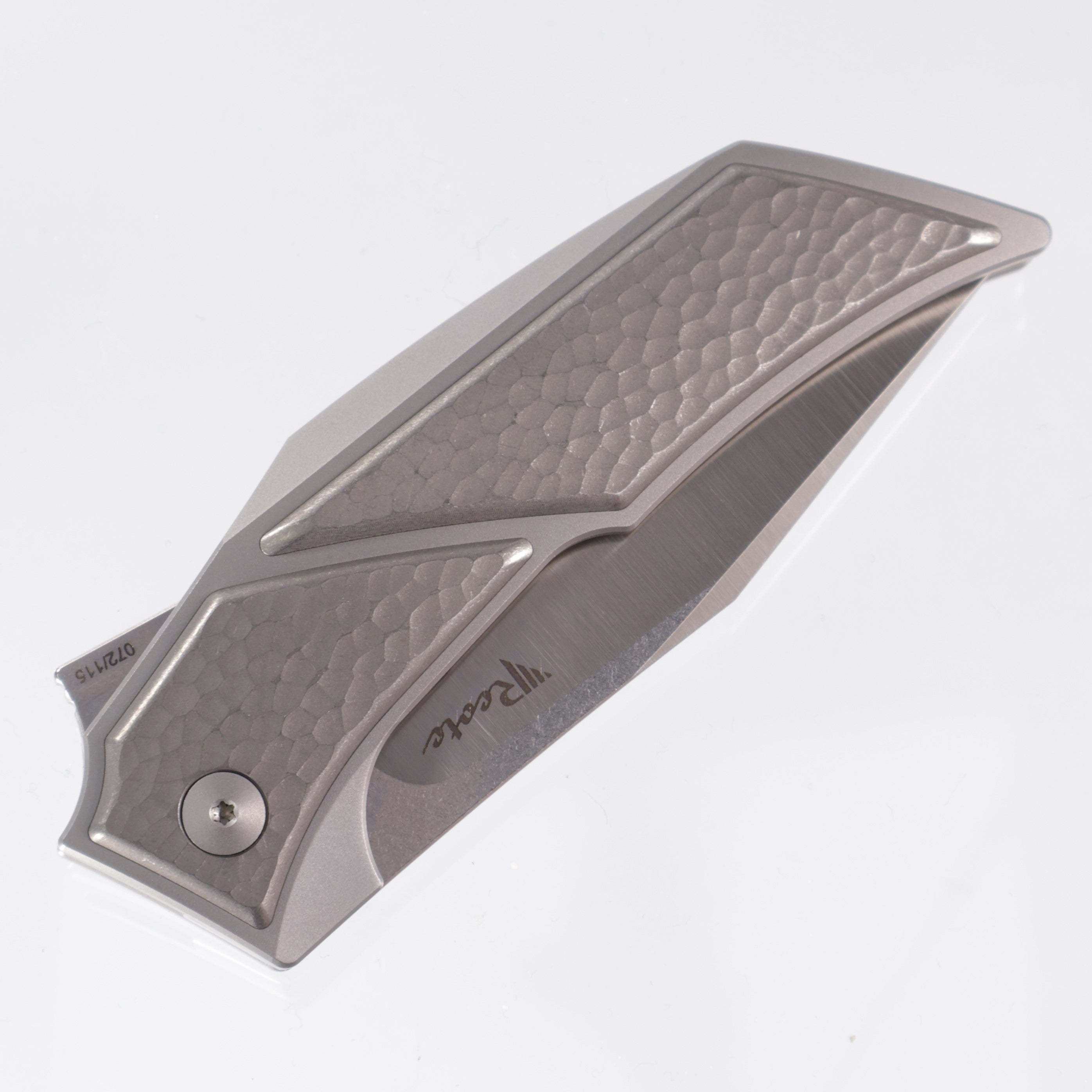 Reate T3500 - Satin M390 - Bead Blasted Ti - Jigged Titanium Inlays *DISCONTINUED*