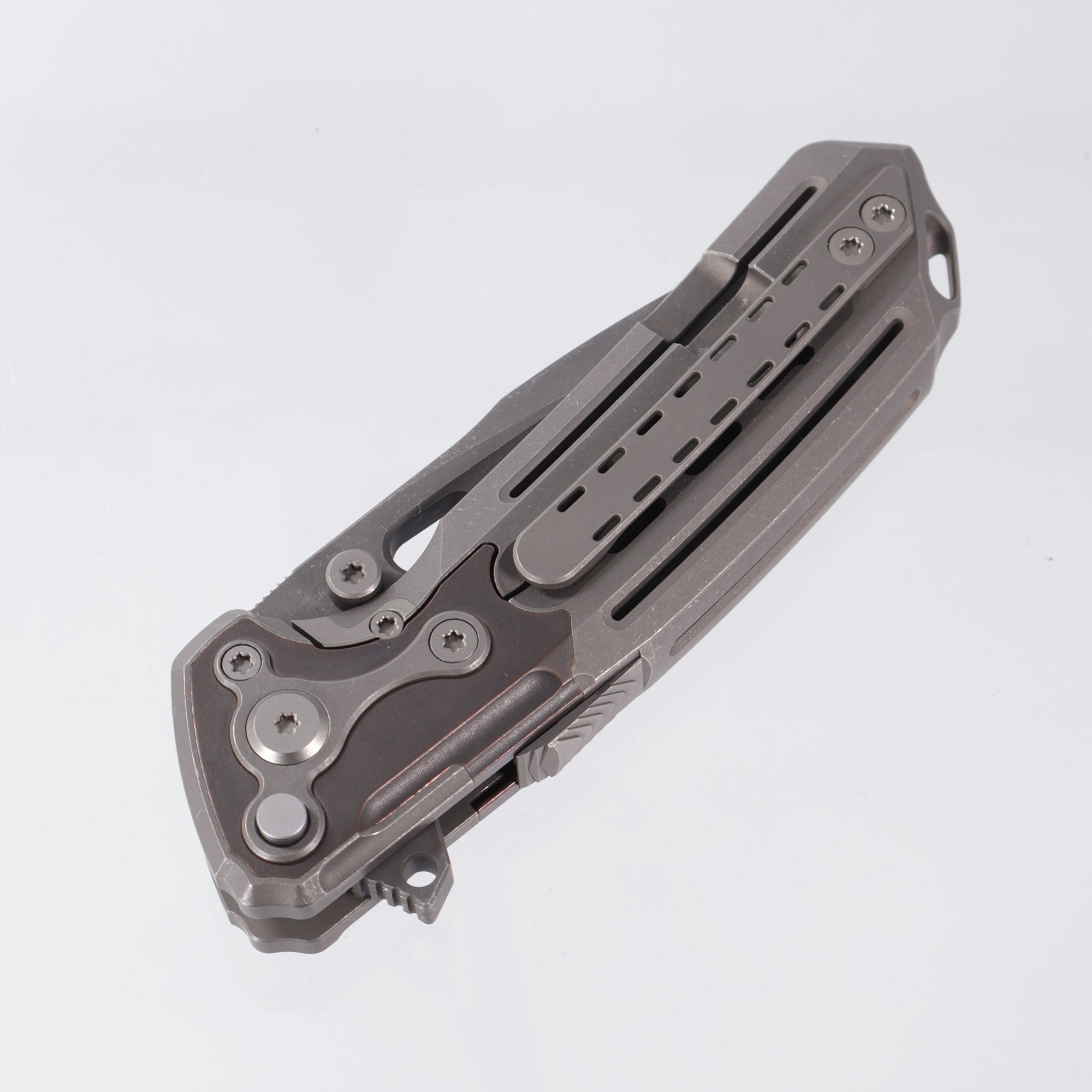 Reate Terminator-T600 - Darkwashed Titanium w/ Copper Inlay - Magnacut Acid Washed