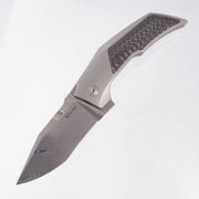 Reate T3000 - Titanium w/ Carbon Fiber Inlays - Acidwash Damasteel