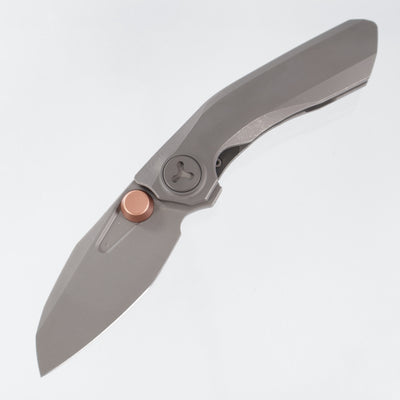 Reate VK-Frok - Stonewash Titanium w/ Stonewash Ti Hardware - Stonewash Elmax