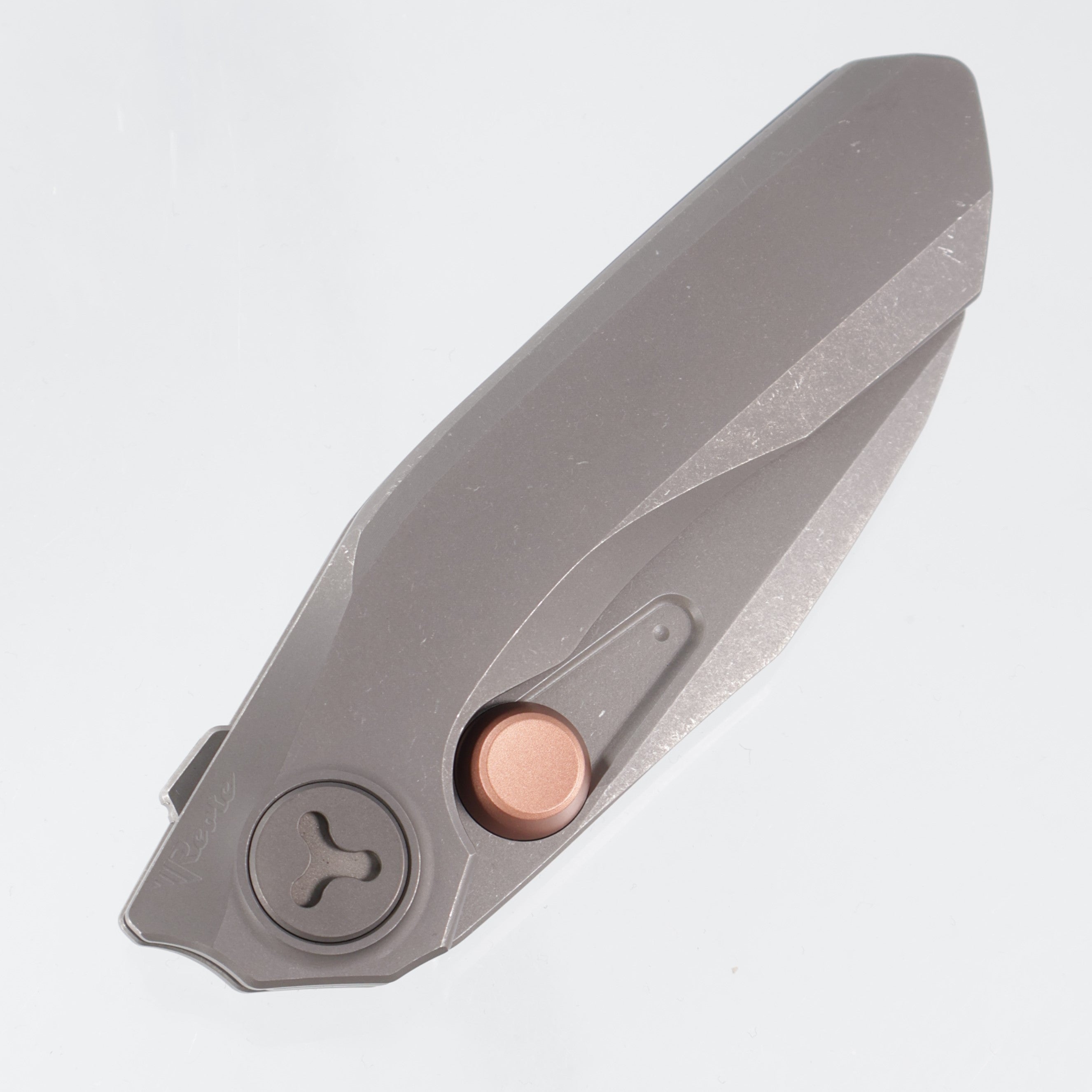 Reate VK-Frok - Stonewash Titanium w/ Stonewash Ti Hardware - Stonewash Elmax