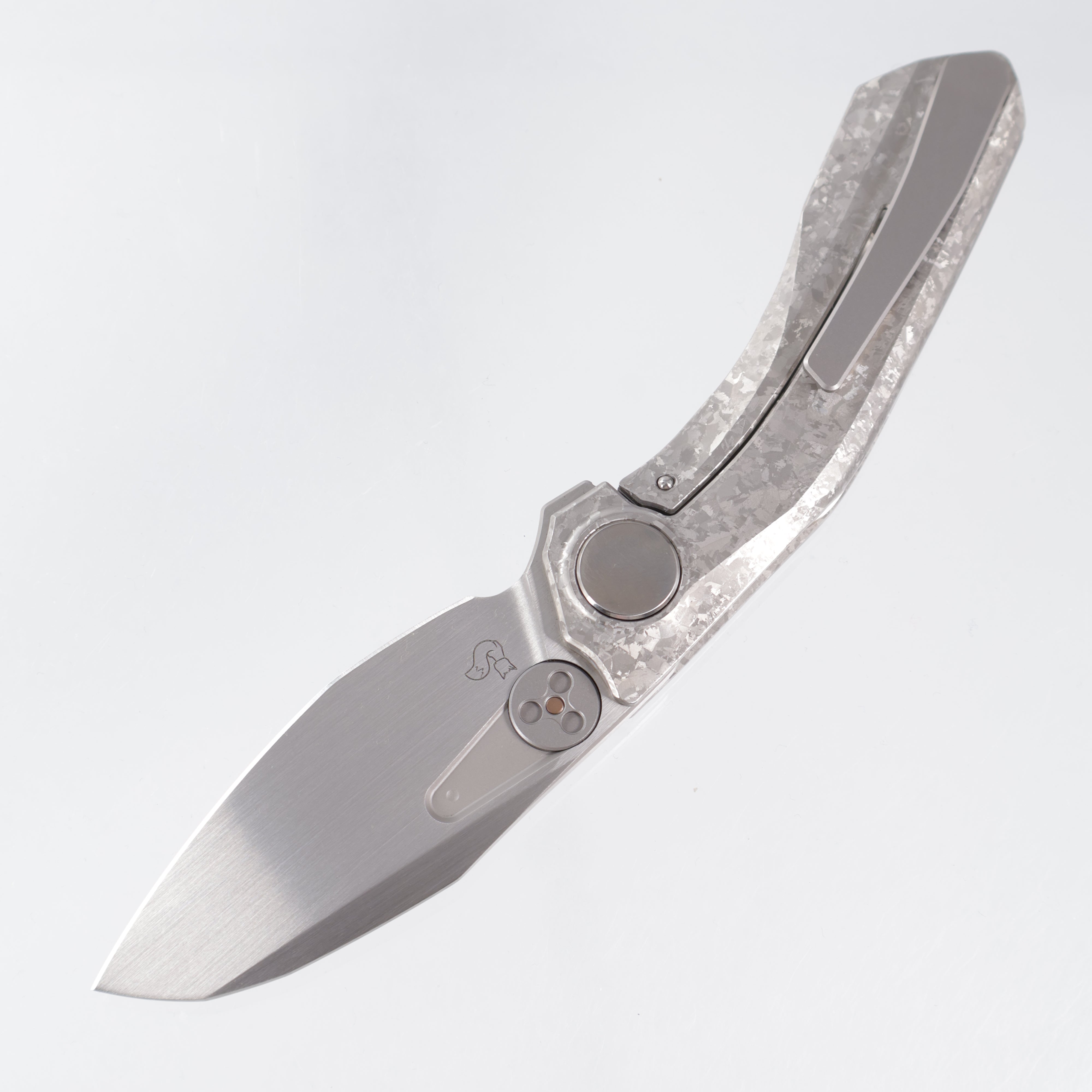 Reate VK-Frok - Crystalized Titanium w/ Satin Ti Hardware - Hand Rubbed Satin Elmax