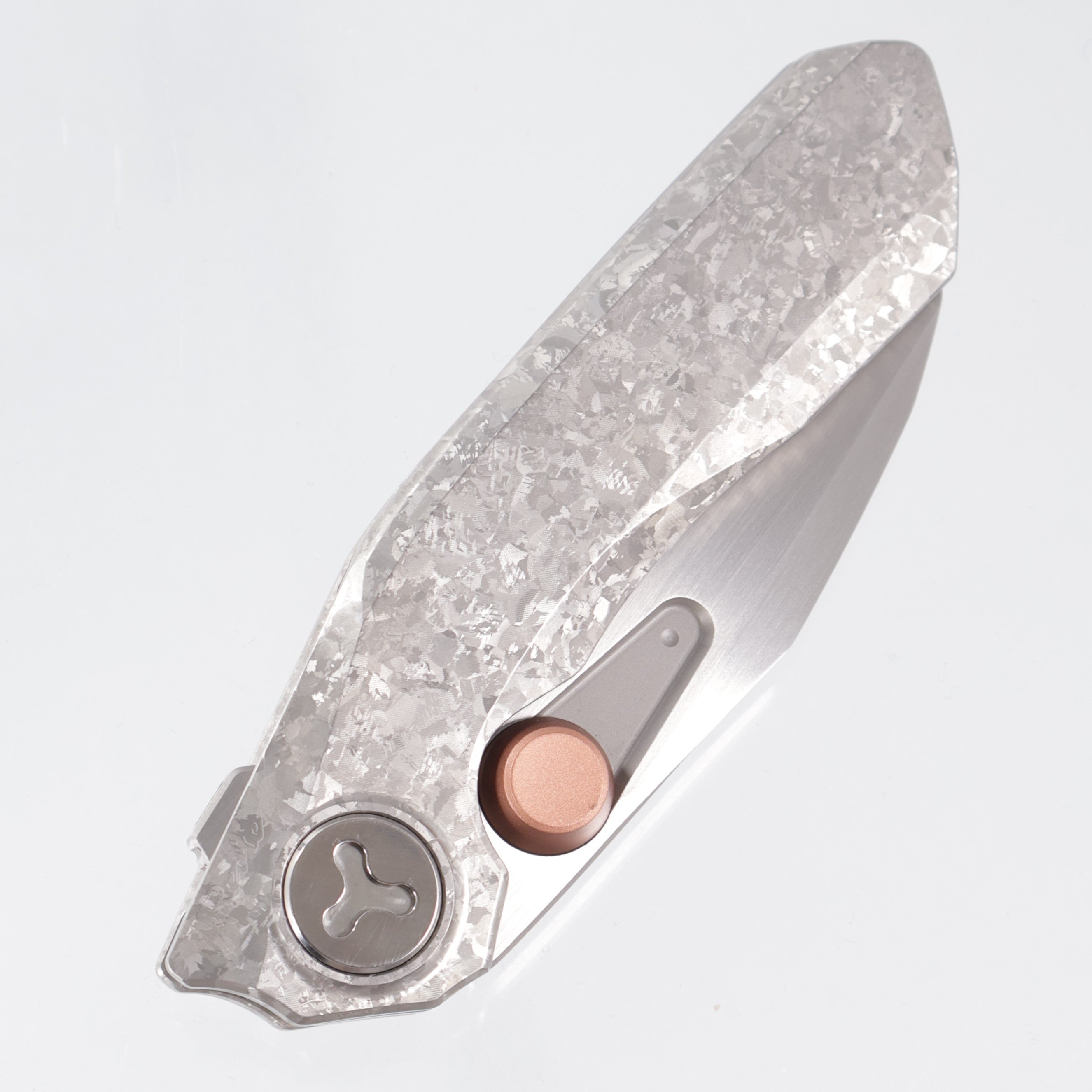 Reate VK-Frok - Crystalized Titanium w/ Satin Ti Hardware - Hand Rubbed Satin Elmax
