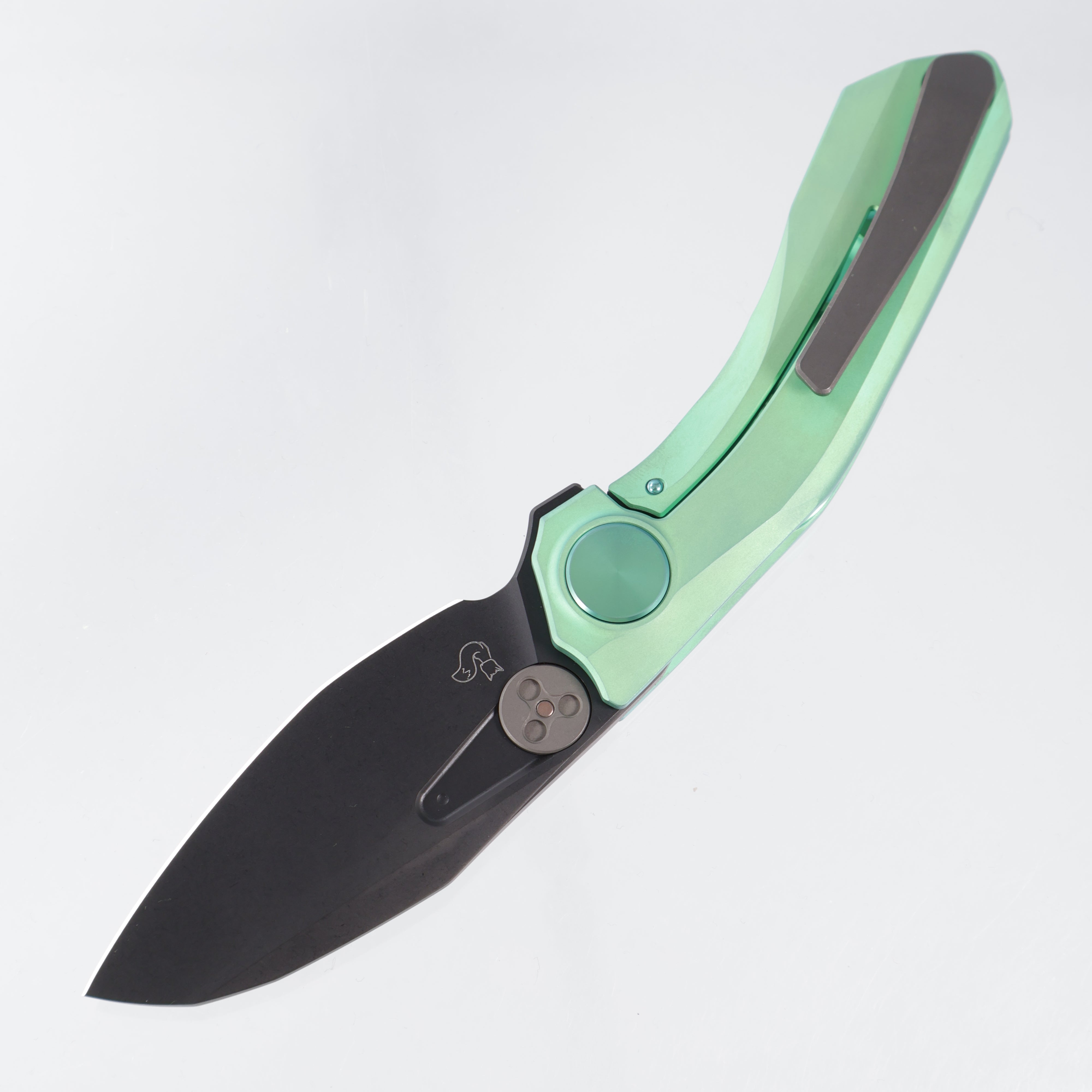 Reate VK-Frok - Green Anodized Titanium w/ Green Ti Hardware - Stonewash DLC Elmax