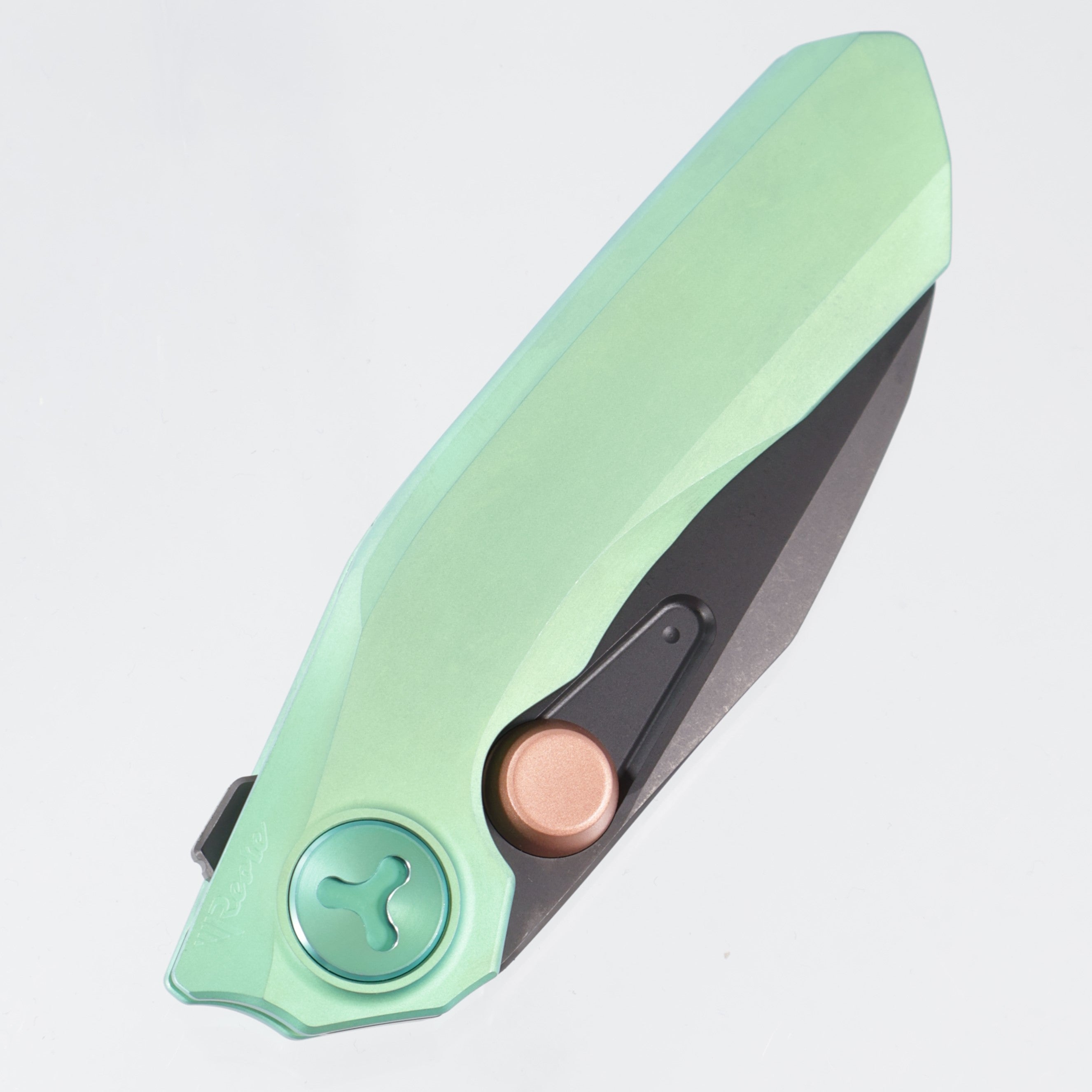 Reate VK-Frok - Green Anodized Titanium w/ Green Ti Hardware - Stonewash DLC Elmax