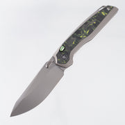 Remette RT-ONE Integral - Beadblast Titanium w/ Yellow Shred Carbon Fiber Inlays - Pearlescent M390 - ONEA4