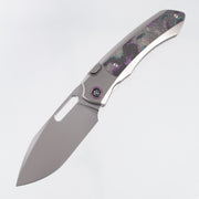 Remette Orca - Beadblast Titanium w/ Jazzy Camo Carbon Inlays & Pink Pivot Collars - Pearlescent M390 - ORCAJY