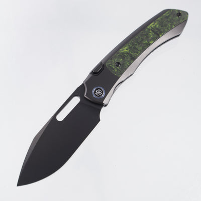 Remette Orca - Black Titanium w/ Luminous Carbon Fiber Inlays & Blue Pivot Collars - DLC M390 - ORCALS