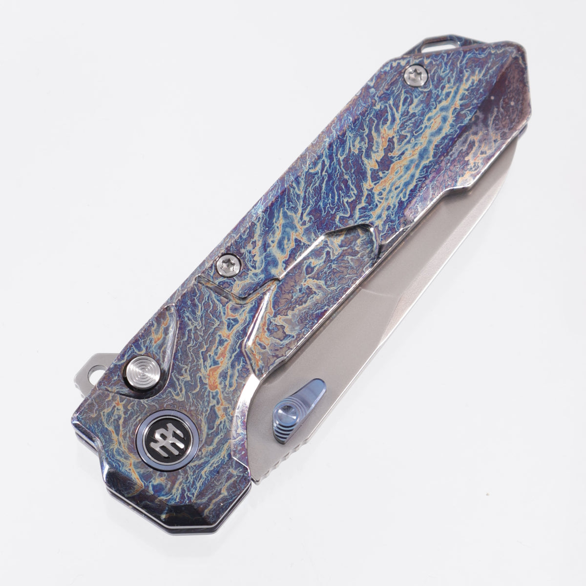 Remette Cosmic - Lightning Ano Titanium w/ Blue Accents - Pearlescent M390 - RT-COTC