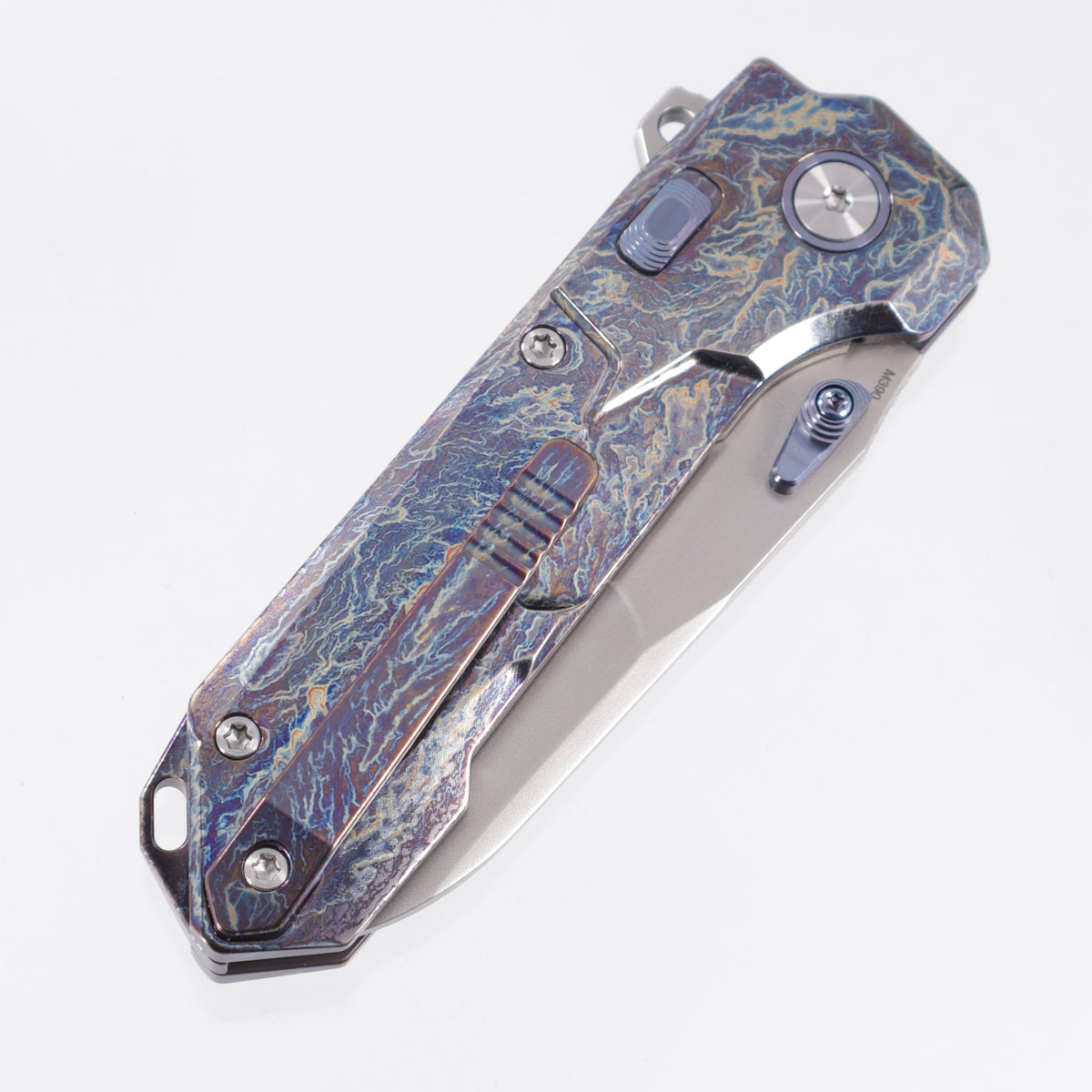 Remette Cosmic - Lightning Ano Titanium w/ Blue Accents - Pearlescent M390 - RT-COTC