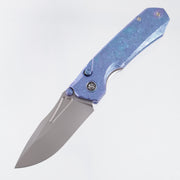 Remette Rhino - Blue Crystalized Titanium w/ Blue Accents - Pearlescent M390 - RNTB3