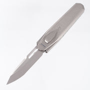 Remette Swordfish Tanto - Divot Millled Titanium w/ Twill Carbon Fiber Inlay - Pearlescent M390 - ZL101A1
