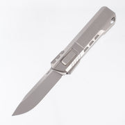 Remette Sharp Leopard - 3D Chevron Millled Titanium w/ Yellow Shred Carbon Fiber Inlay - Pearlescent M390 - ZL301A