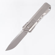 Remette Sharp Leopard - 3D Chevron Millled Titanium w/ Raindrop Carbon Fiber Inlay - Pearlescent M390 - ZL301E