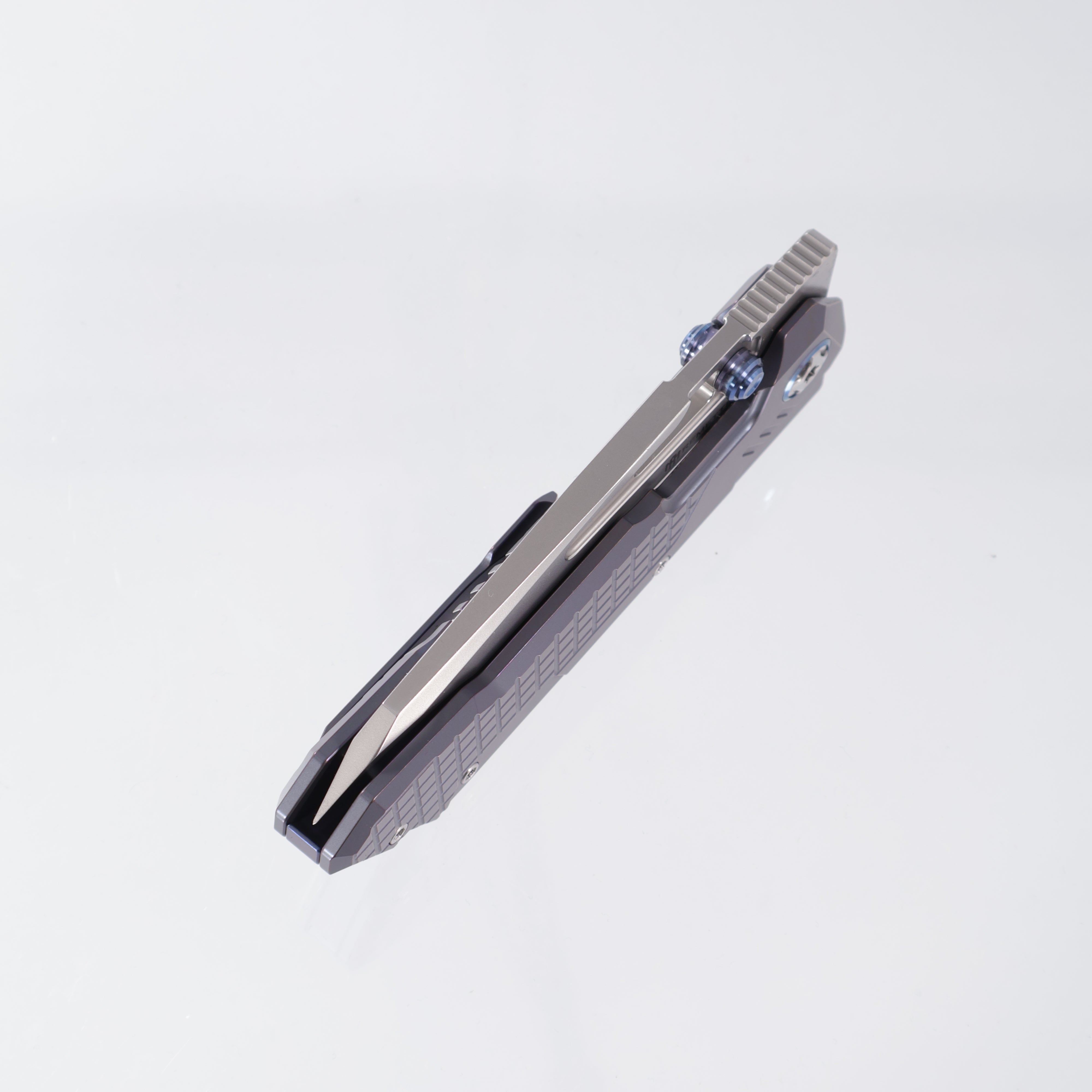 Remette Cool Leopard - Blue Frag Titanium - Tanto M390 Pearlescent Stonewash - RTKS-L