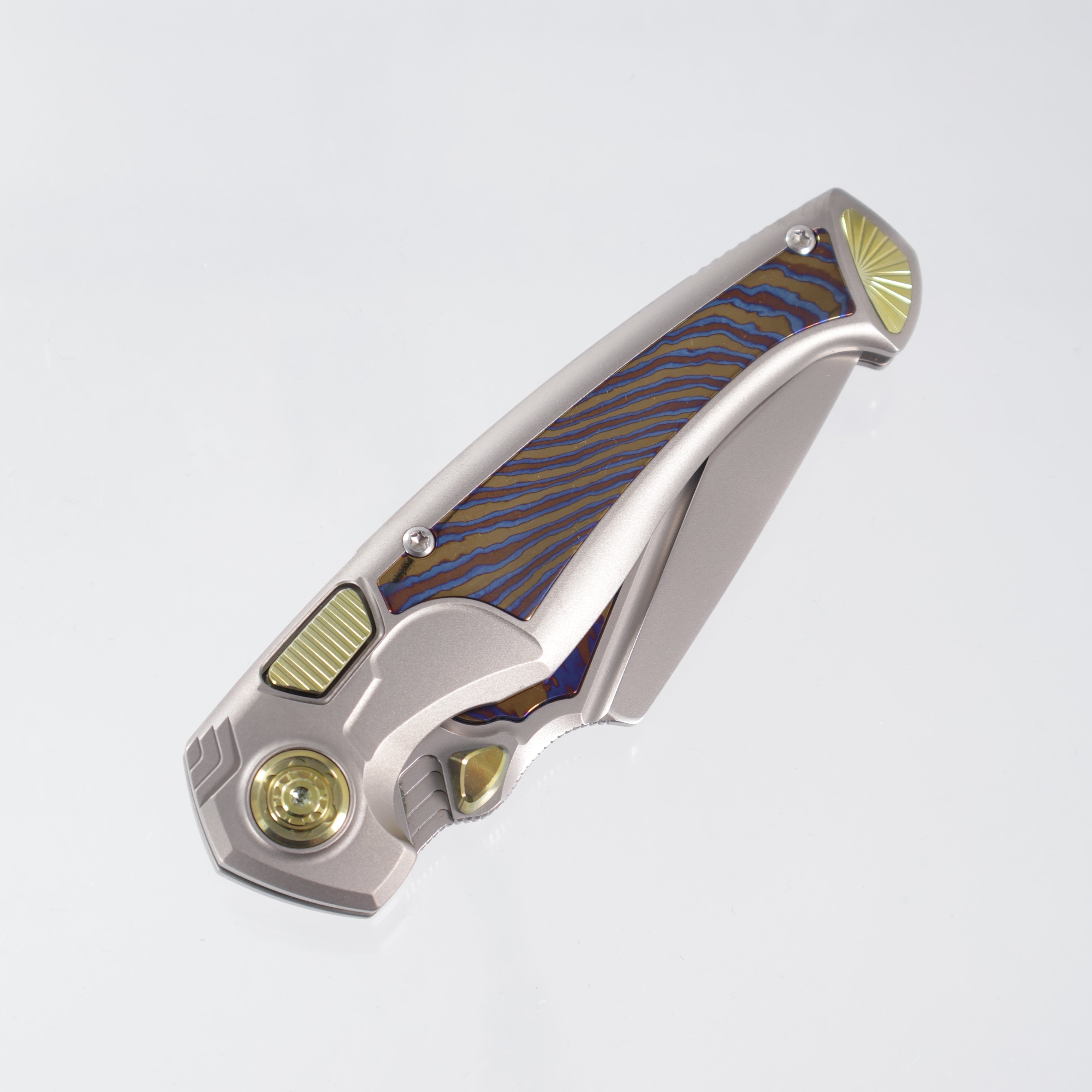 Remette Sceptre - Titanium w/ Timascus Inlay - M390 w/ Timascus Inlay - Button Framelock - SCPT-A