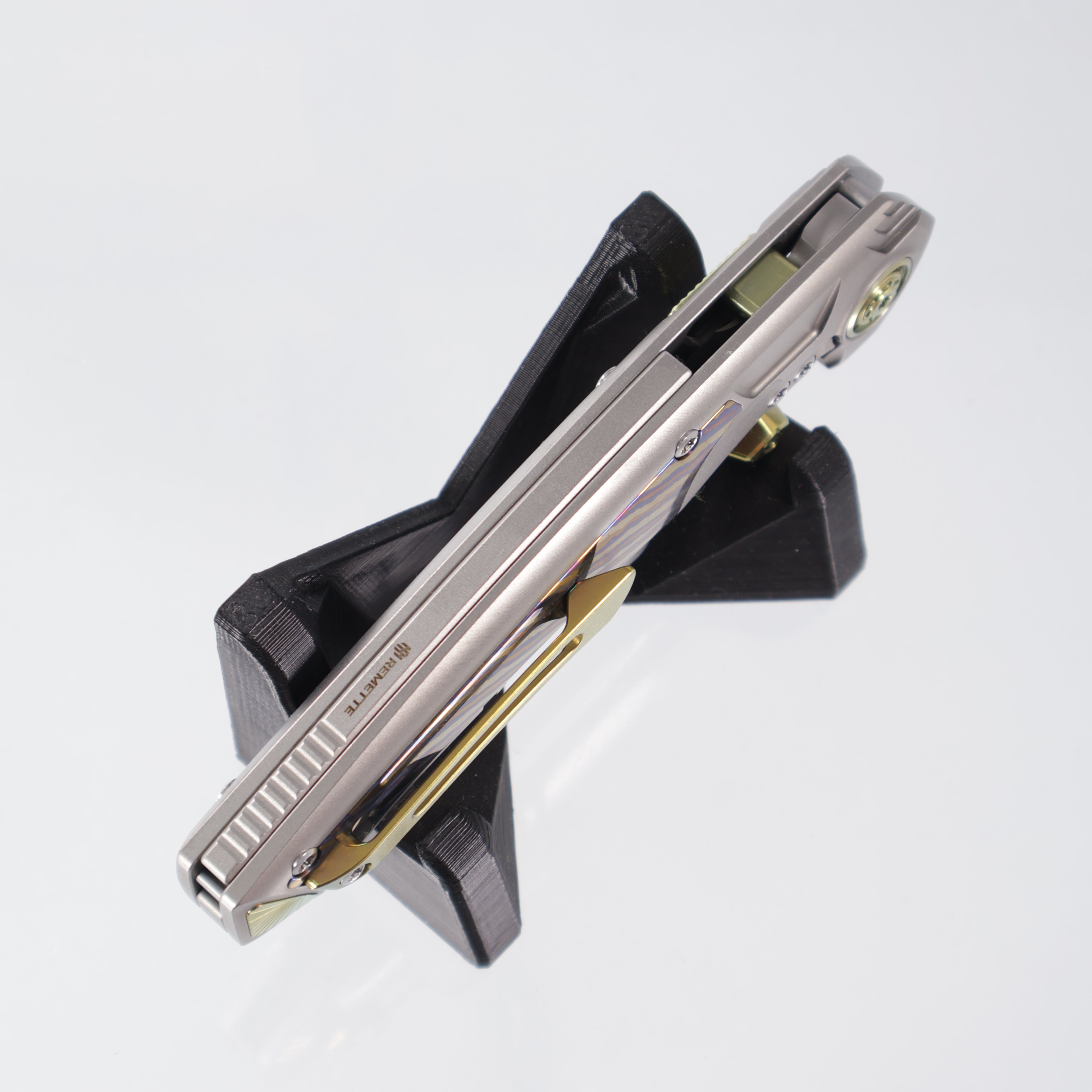 Remette Sceptre - Titanium w/ Timascus Inlay - M390 w/ Timascus Inlay - Button Framelock - SCPT-A
