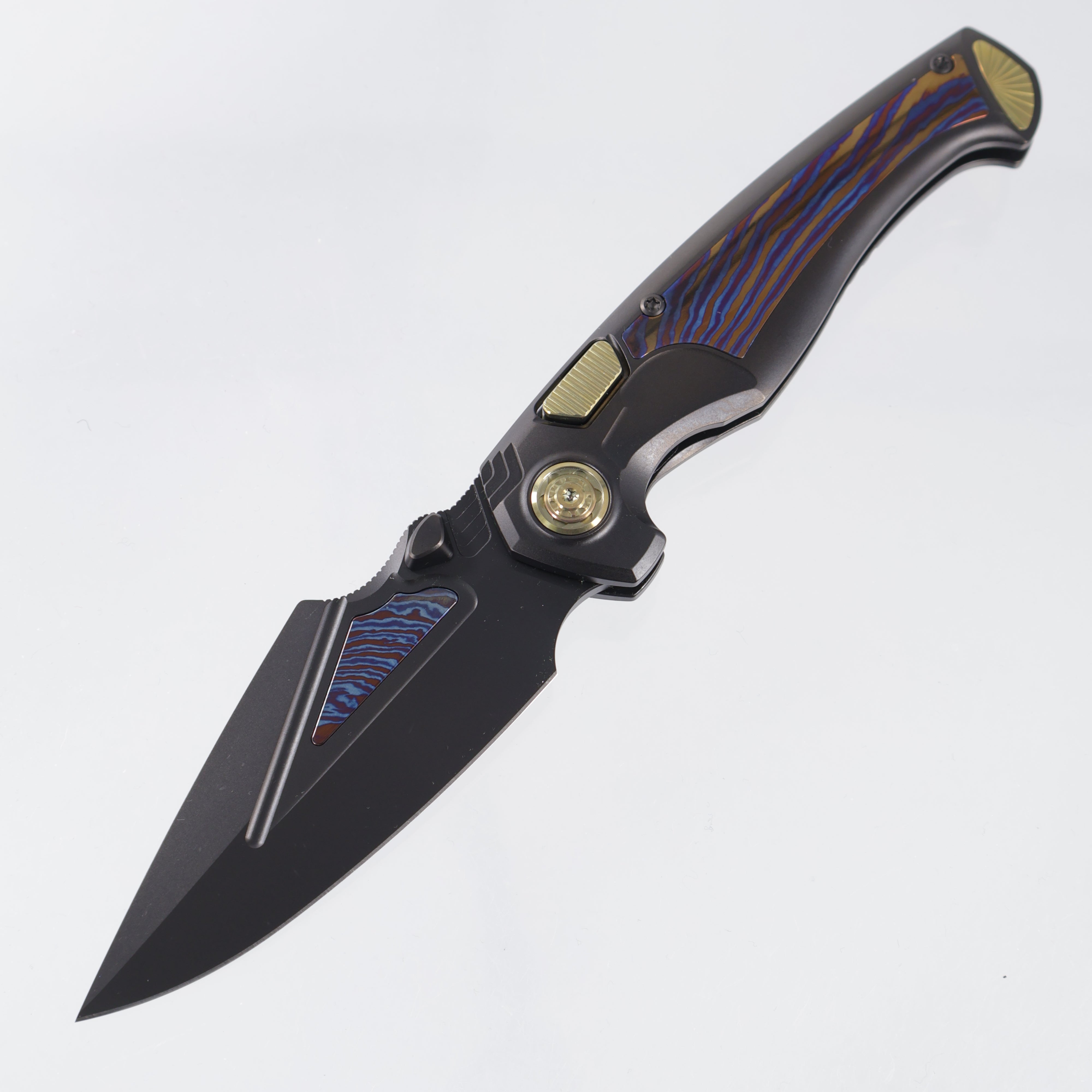 Remette Scepter - DLC Titanium w/ Timascus Inlays & Gold Hardware - DLC M390 w/ Timascus Inlays - SCPT-B