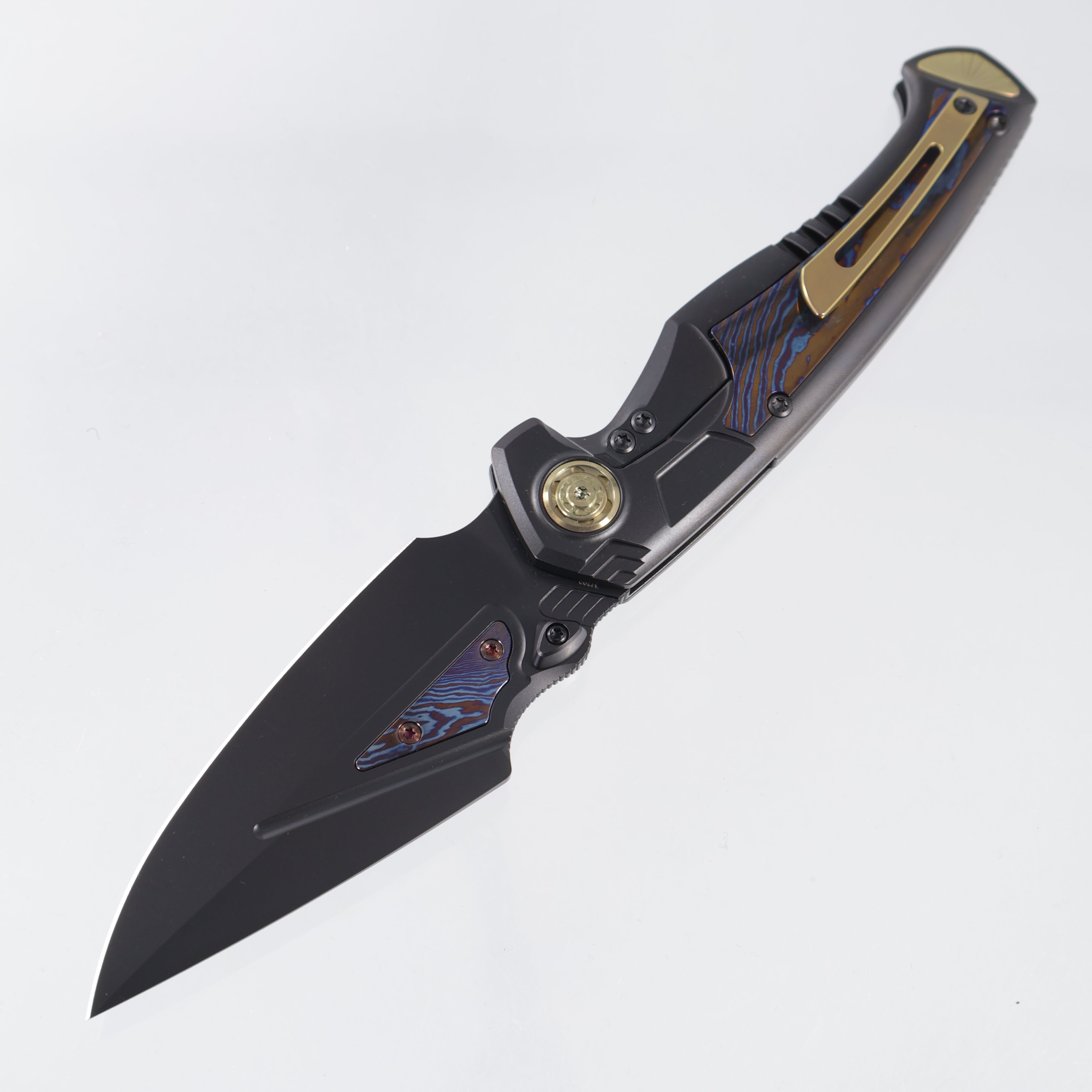 Remette Scepter - DLC Titanium w/ Timascus Inlays & Gold Hardware - DLC M390 w/ Timascus Inlays - SCPT-B