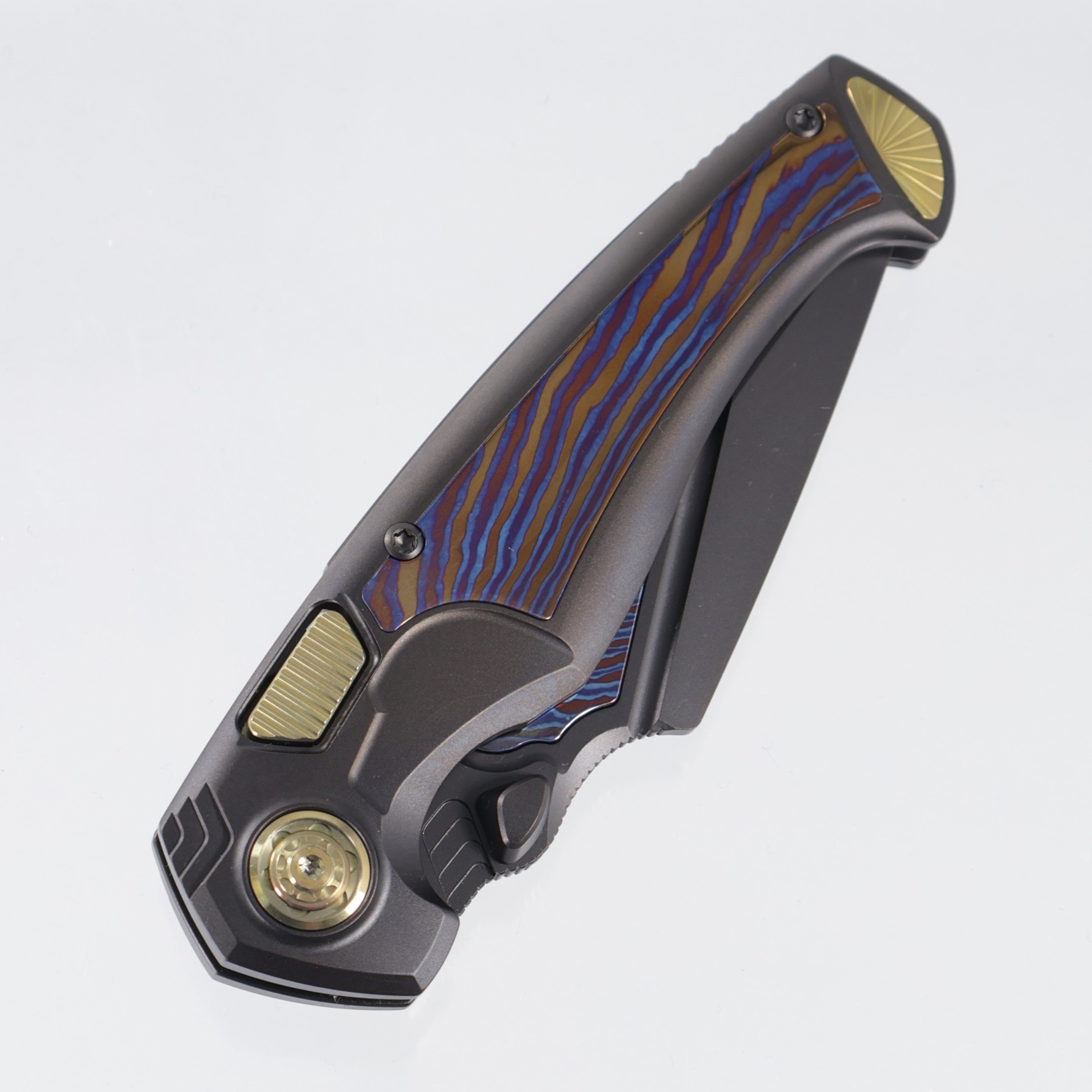 Remette Scepter - DLC Titanium w/ Timascus Inlays & Gold Hardware - DLC M390 w/ Timascus Inlays - SCPT-B