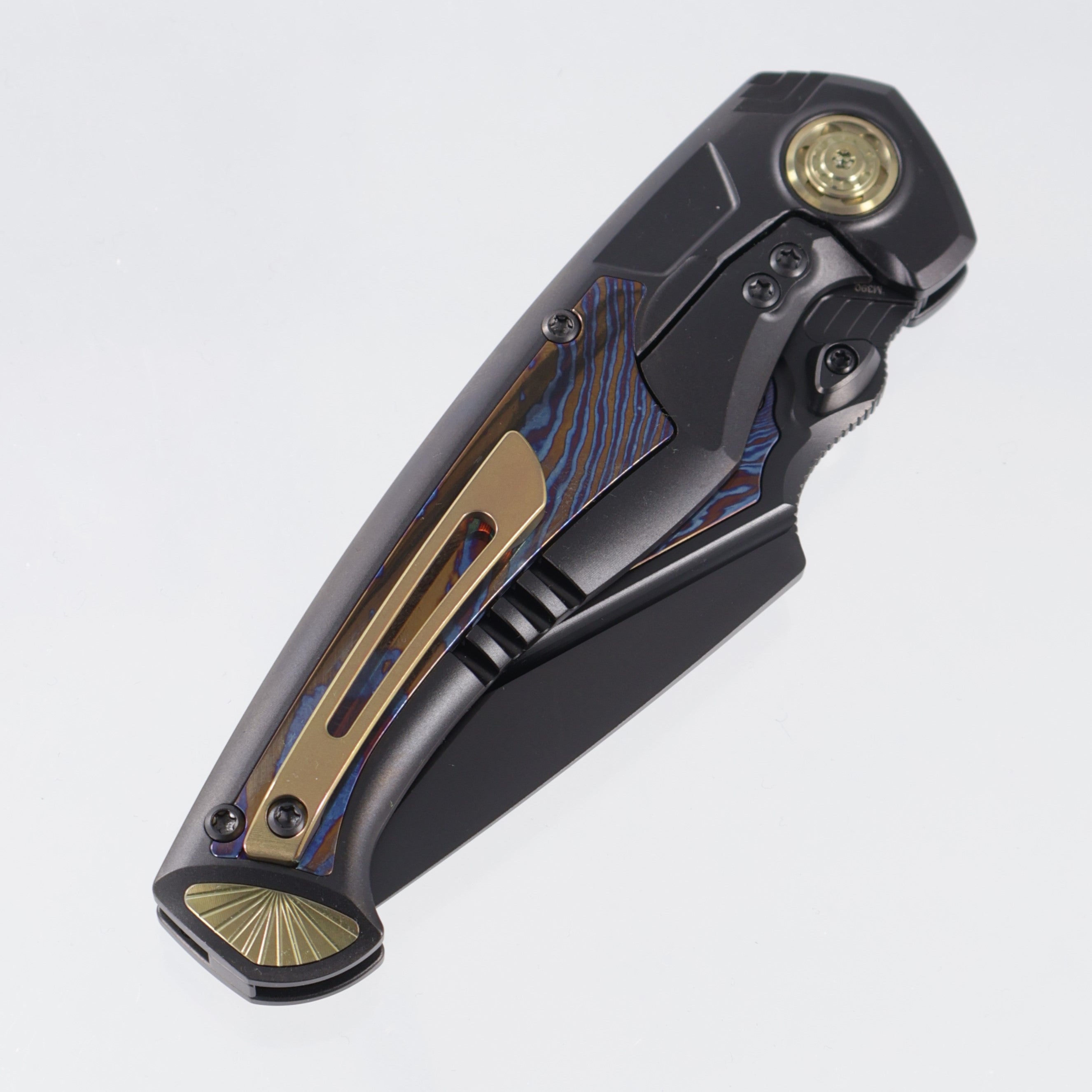 Remette Scepter - DLC Titanium w/ Timascus Inlays & Gold Hardware - DLC M390 w/ Timascus Inlays - SCPT-B