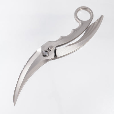 Rike Tactical Scissors - Stonewash w/ Satin Flats 4116 Stainless Steel - TS01-P