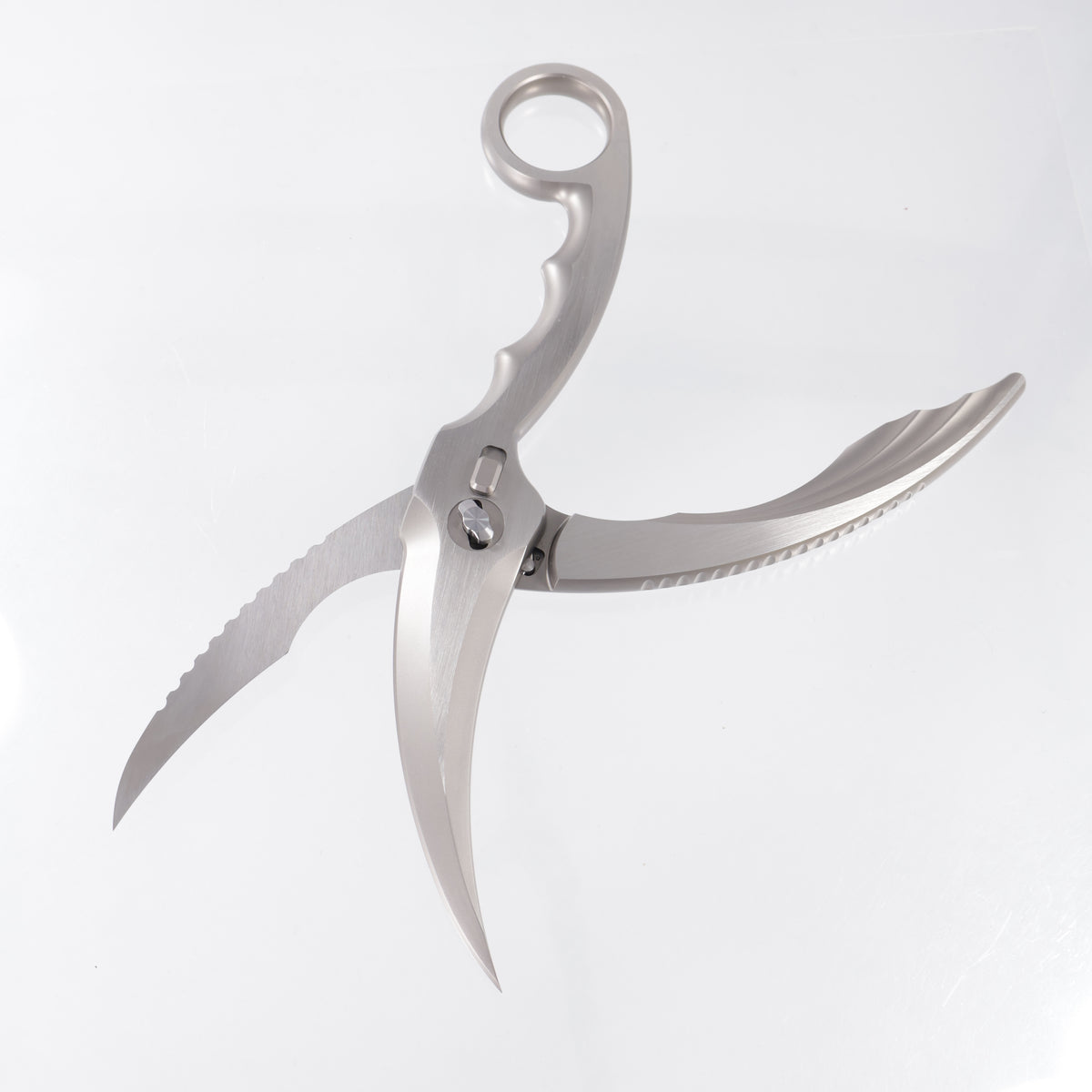 Rike Tactical Scissors - Stonewash w/ Satin Flats 4116 Stainless Steel - TS01-P