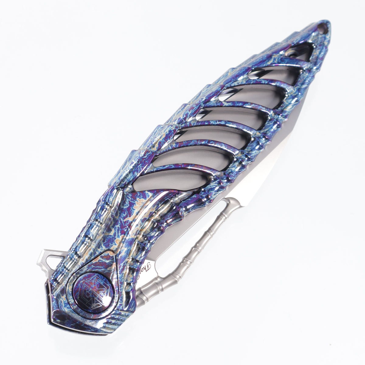 Rike Thor 6-M Integral - Flamed Titanium Chassis - Pearlescent M390 - FB