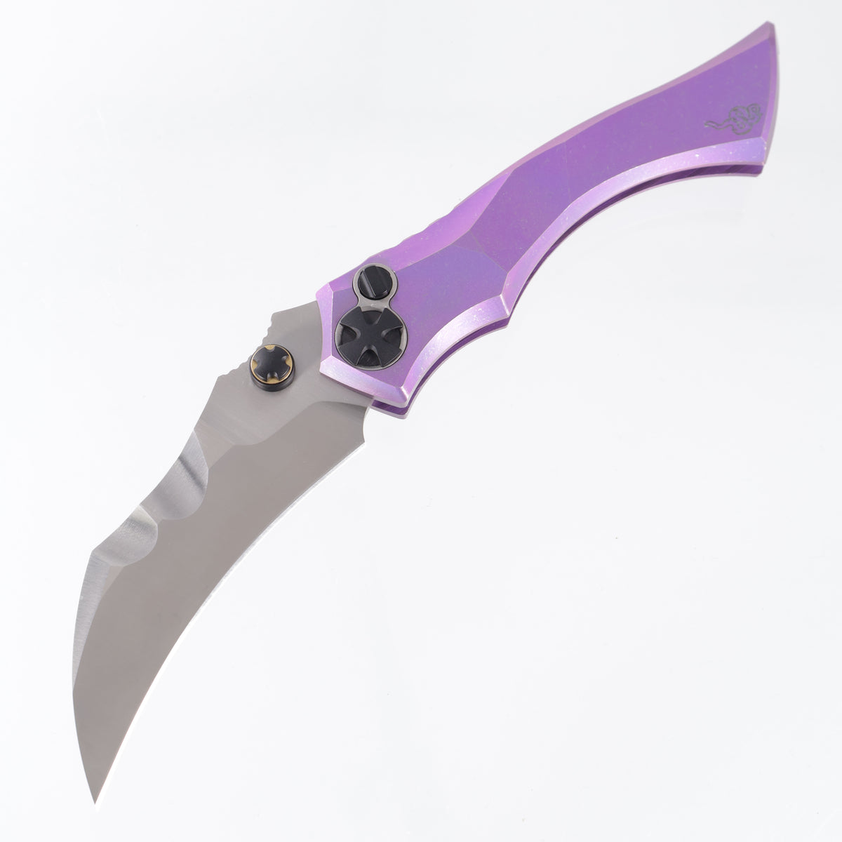 Rike x Forever Steel Dracula Integral - Purple Anodized Titanium - Satin M390 - Pu