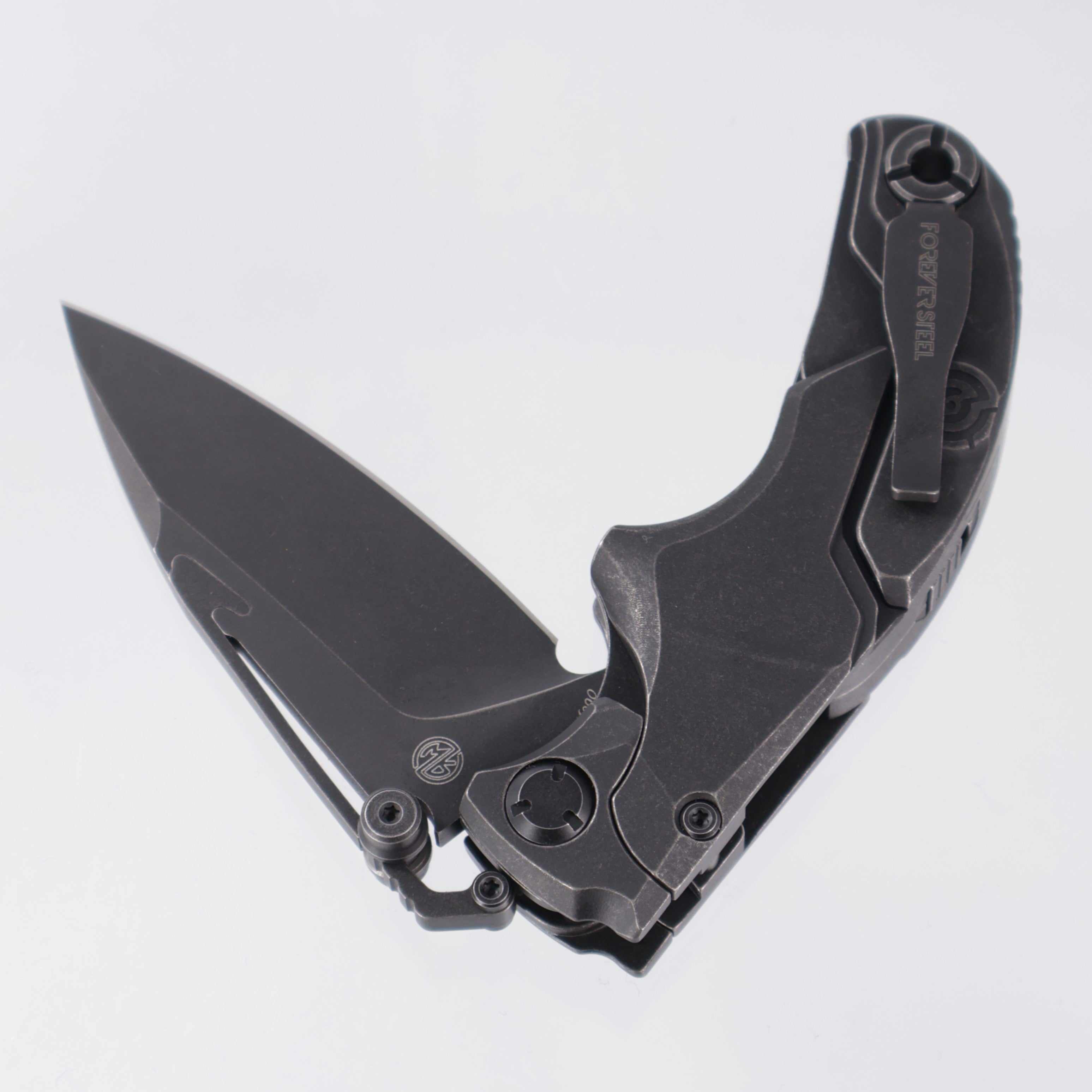 Rike Alkaid - M390 Blackwash - Titanium Blackwash Handle - RK-13307-3 Rike Knife/Forever Steel