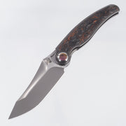 Rike Hunter 1 - Dark Gray Titanium w/ Orange Carbon Fiber - Pearlescent S90V - DG/OCF