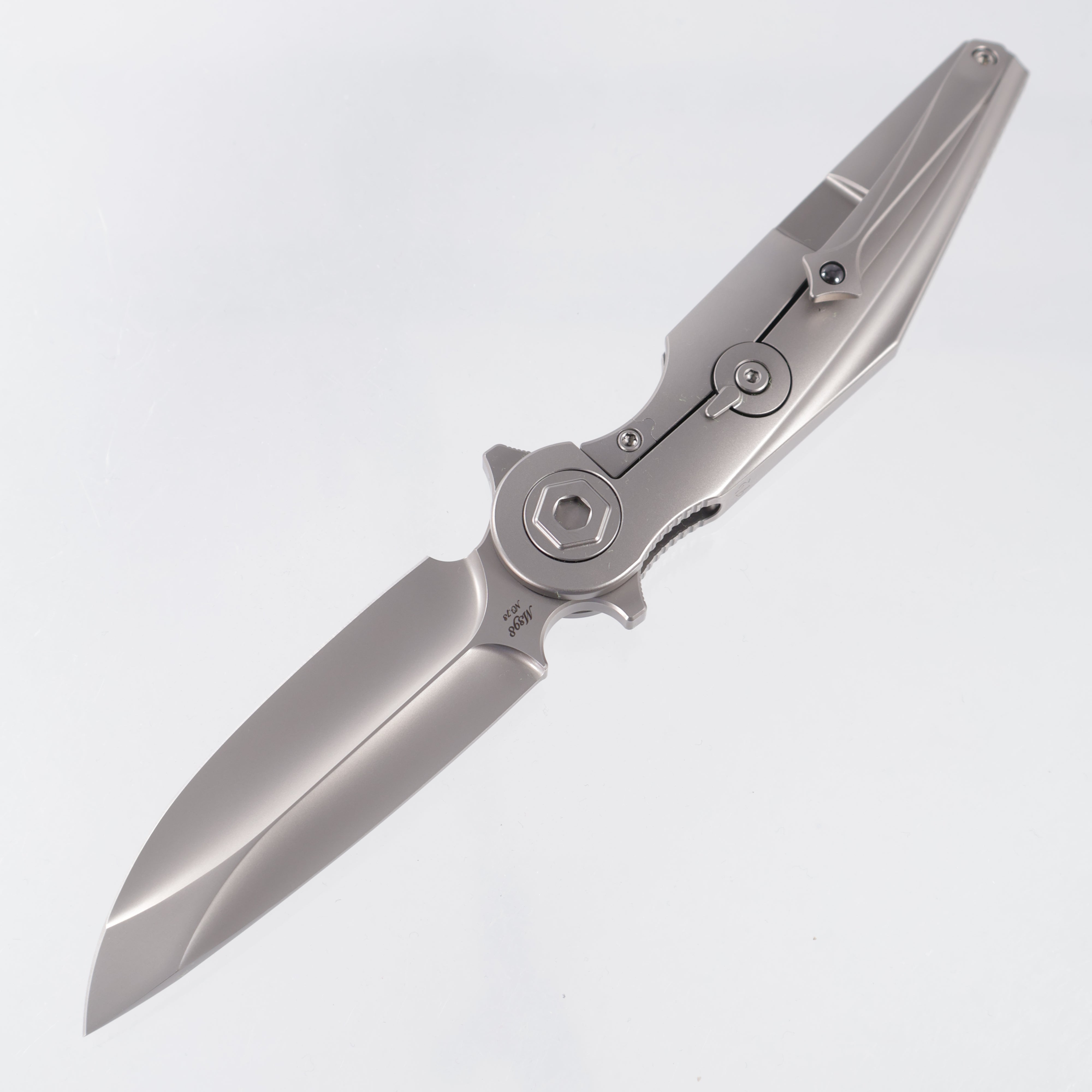 Rike Viper 3 V2 Integral - Plain Titanium w/ Orange Carbon Fiber - Pearlescent M398 - P/OCF