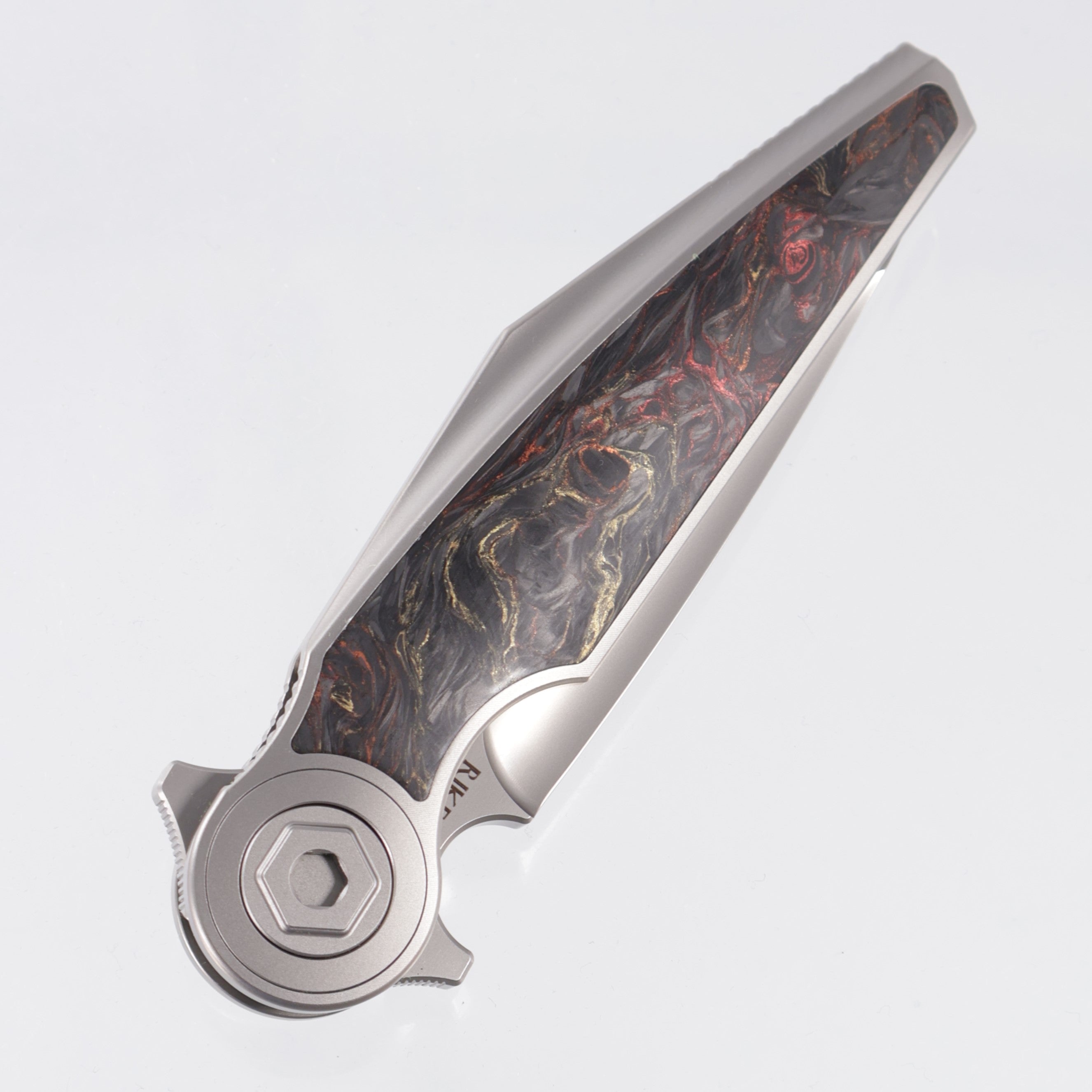 Rike Viper 3 V2 Integral - Plain Titanium w/ Orange Carbon Fiber - Pearlescent M398 - P/OCF