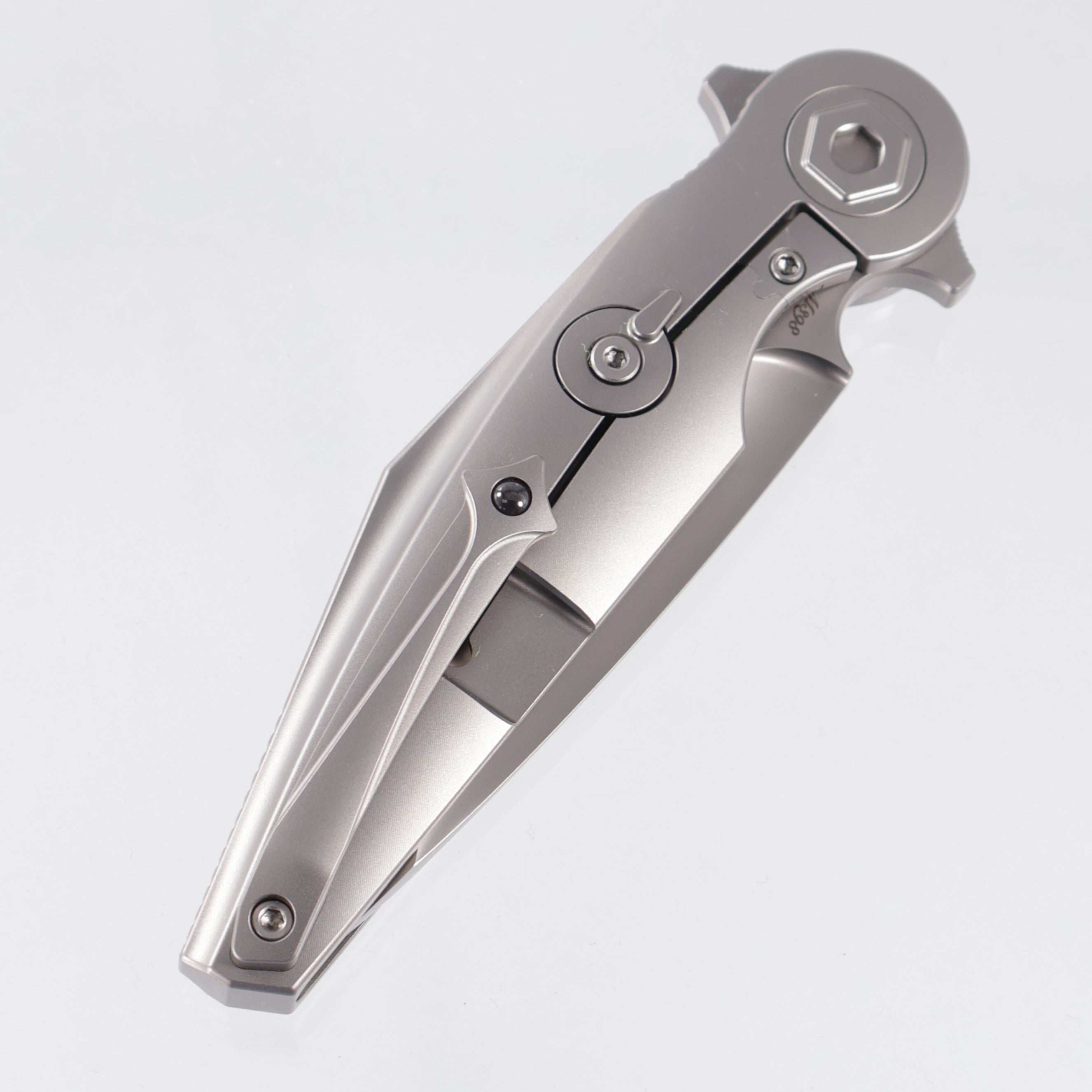 Rike Viper 3 V2 Integral - Plain Titanium w/ Orange Carbon Fiber - Pearlescent M398 - P/OCF