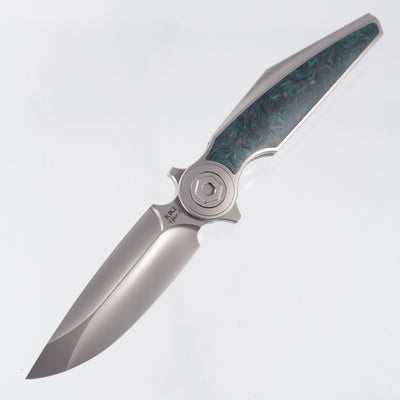 Rike Viper 3 V2 Integral - Plain Titanium w/ Green Carbon Fiber - Pearlescent M398 - P/GrCF