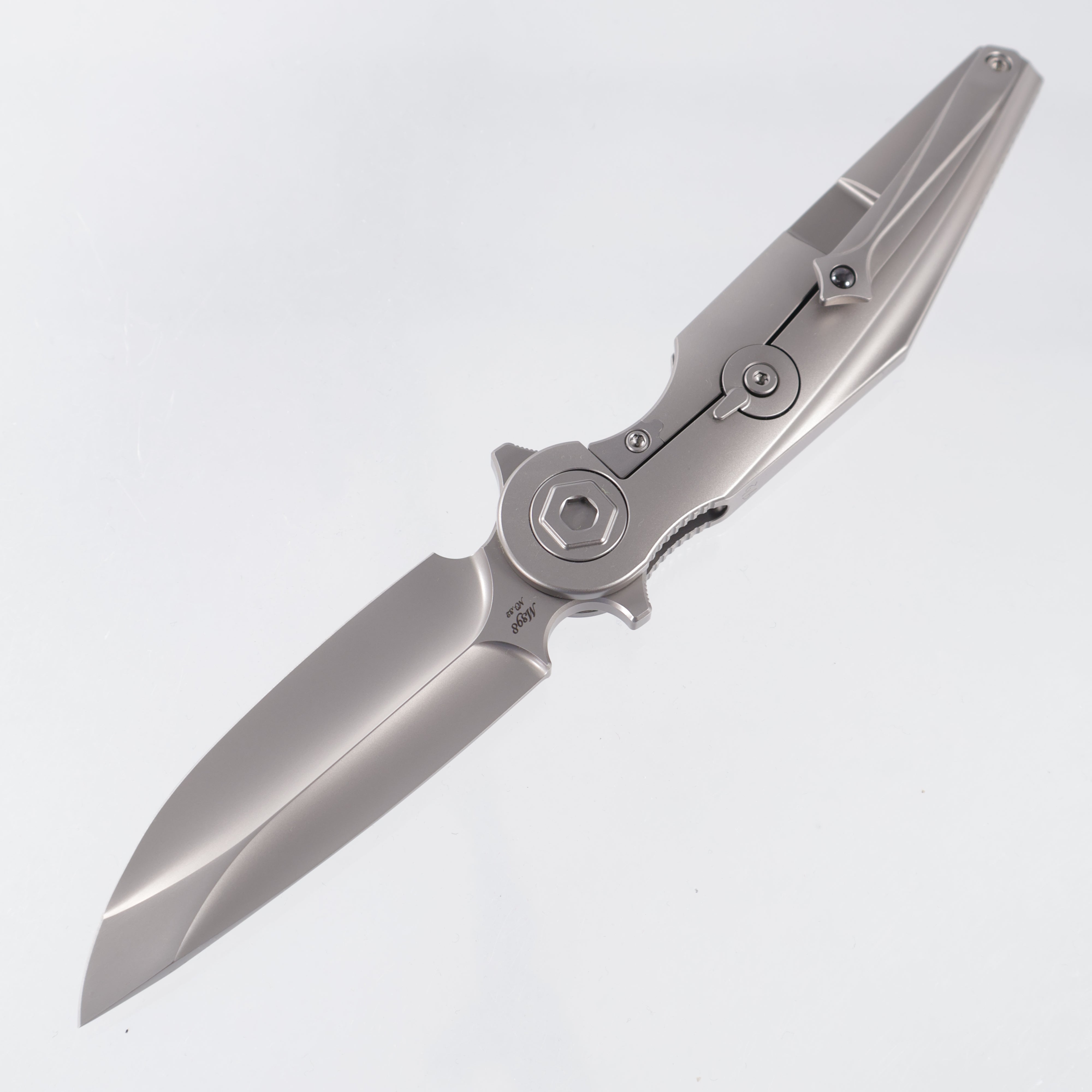 Rike Viper 3 V2 Integral - Plain Titanium w/ Gold Carbon Fiber - Pearlescent M398 - P/GCF