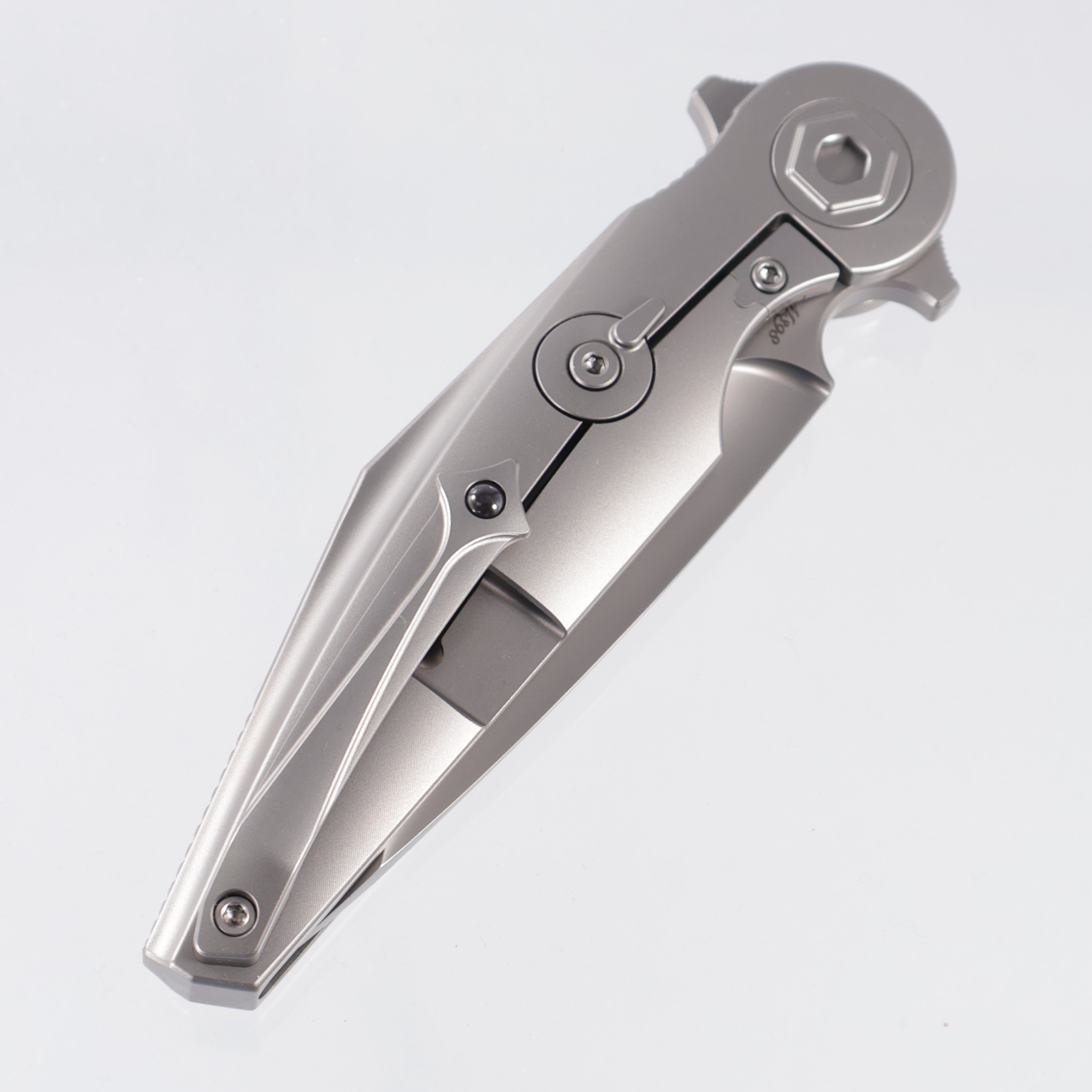 Rike Viper 3 V2 Integral - Plain Titanium w/ Gold Carbon Fiber - Pearlescent M398 - P/GCF