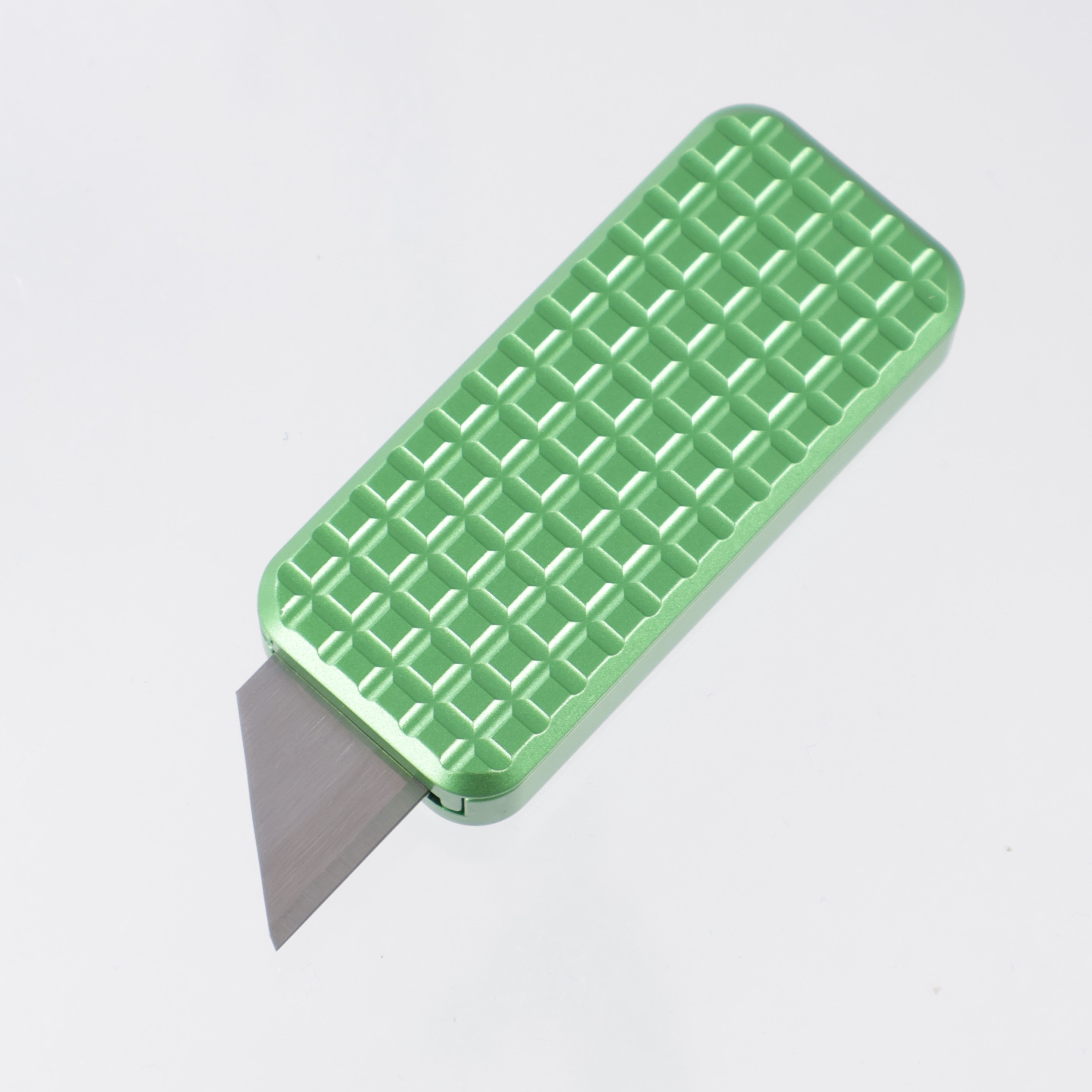 Rivery Manufacturing Zero Utility Knife - Cad Lab CNC Green Grenade Pattern Aluminum