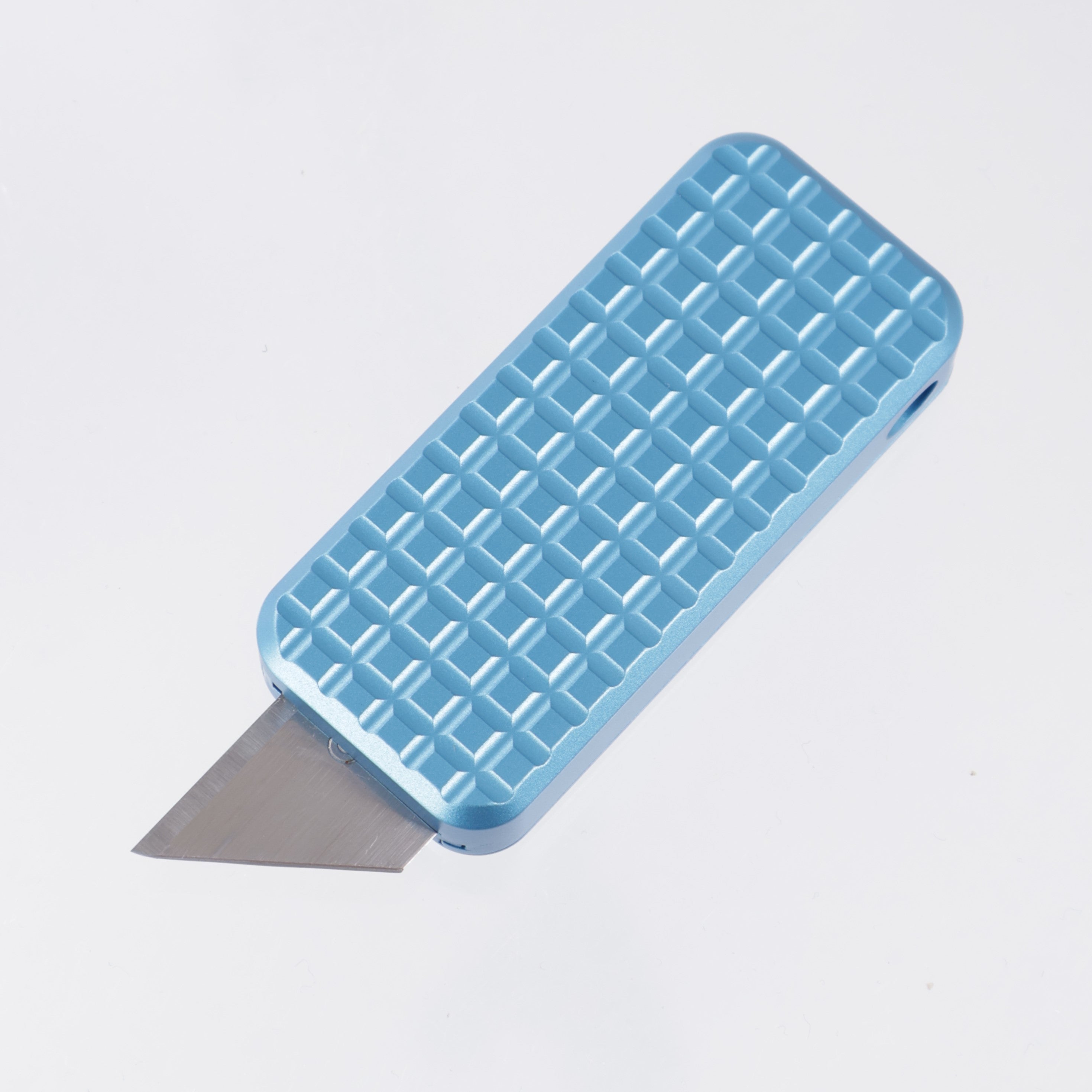 Rivery Manufacturing Zero Utility Knife - Cad Lab CNC Blue Grenade Pattern Aluminum