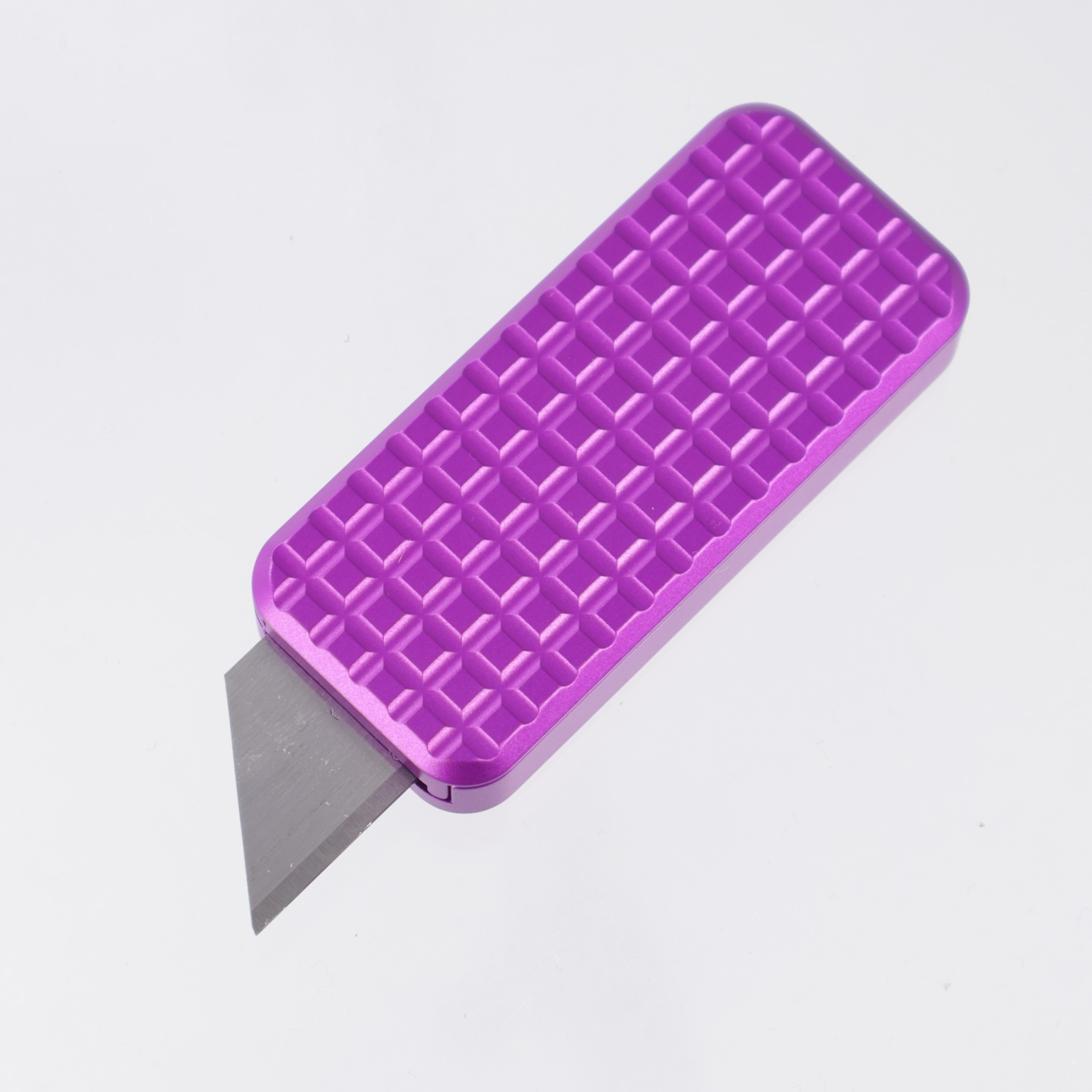 Rivery Manufacturing Zero Utility Knife - Cad Lab CNC Purple Grenade Pattern Aluminum