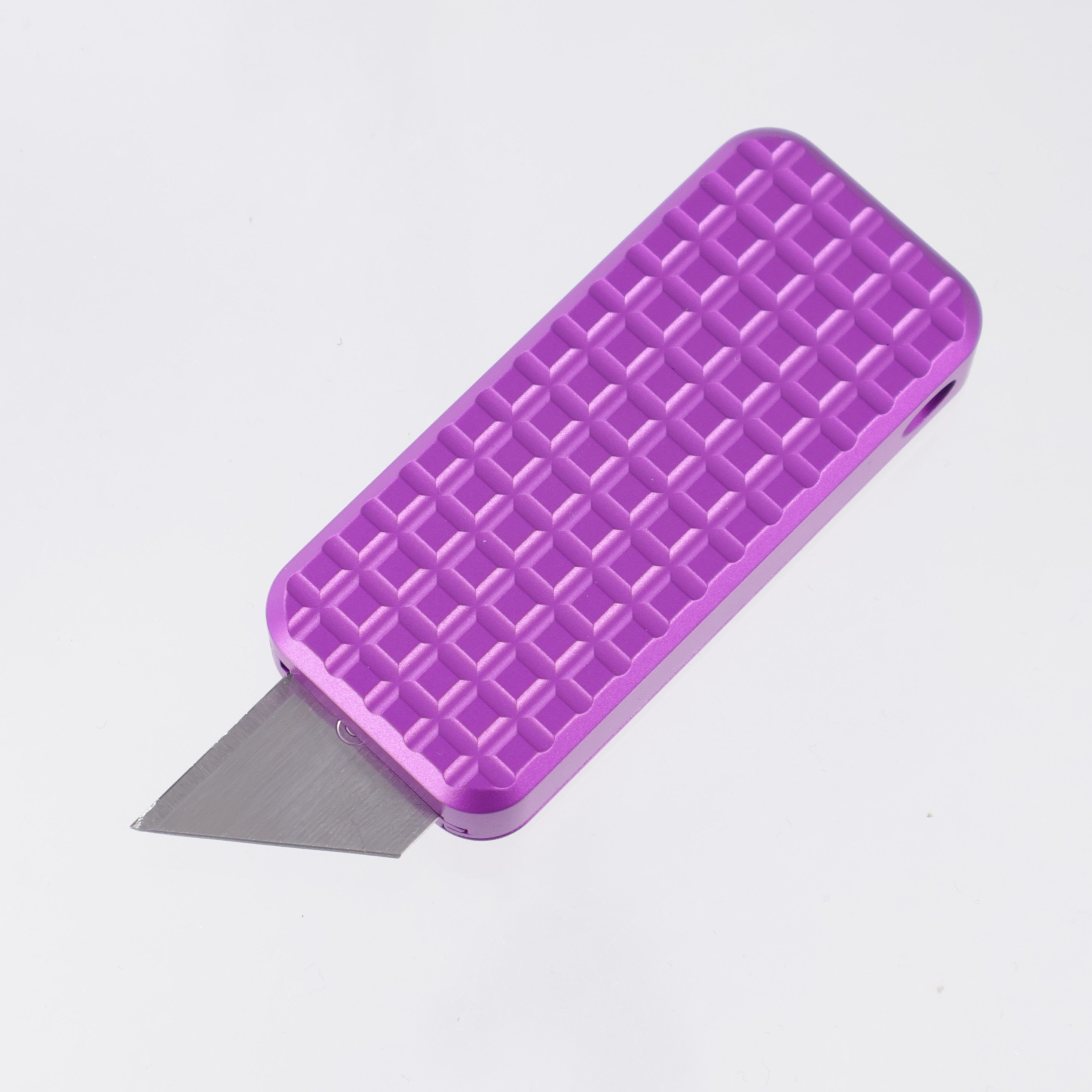 Rivery Manufacturing Zero Utility Knife - Cad Lab CNC Purple Grenade Pattern Aluminum
