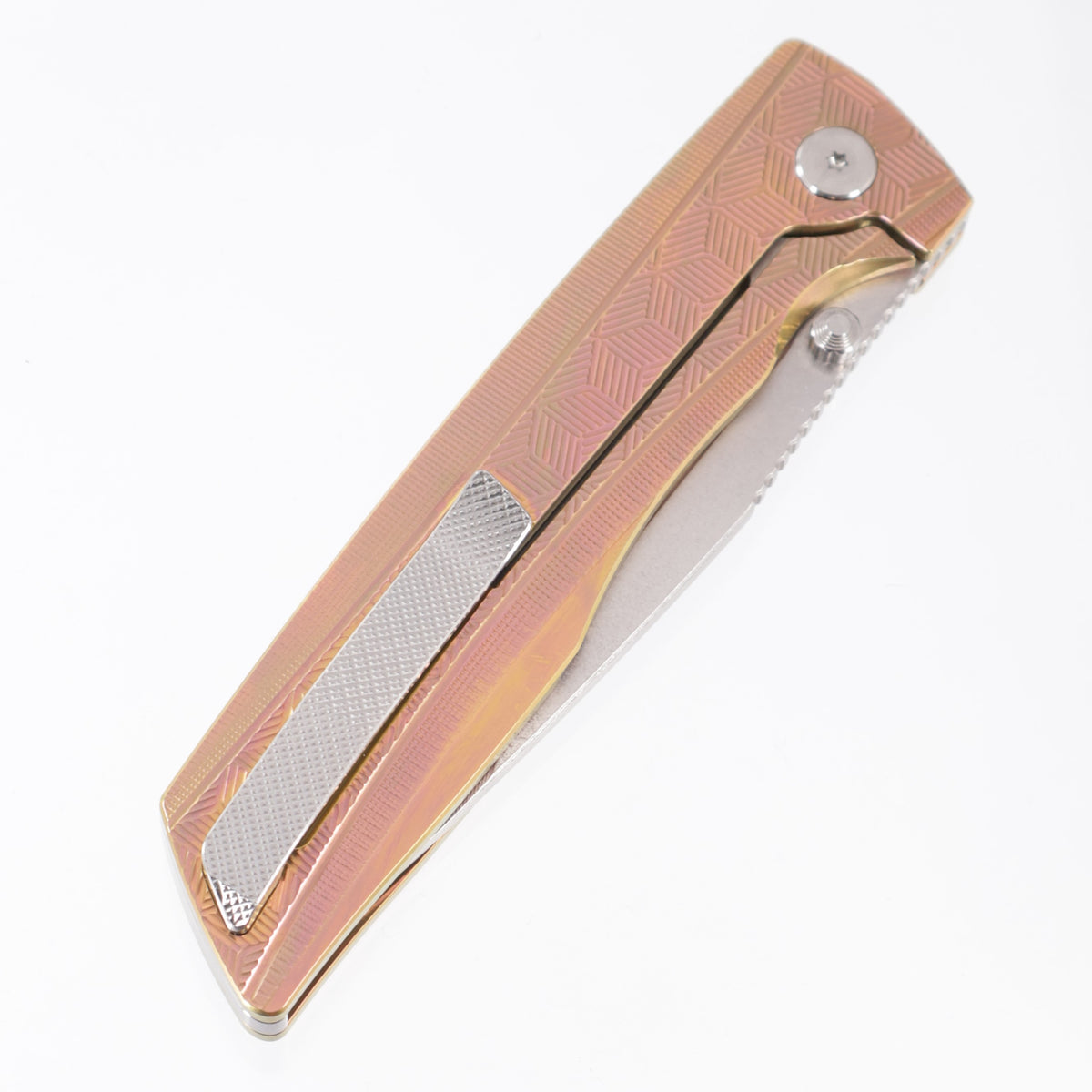 Rob Johnsons Hemlock Saltwater #148 - 3D Cubes Pattern Rose Gold 62v Ano Polished Titanium - Satin Stonewash Vanax