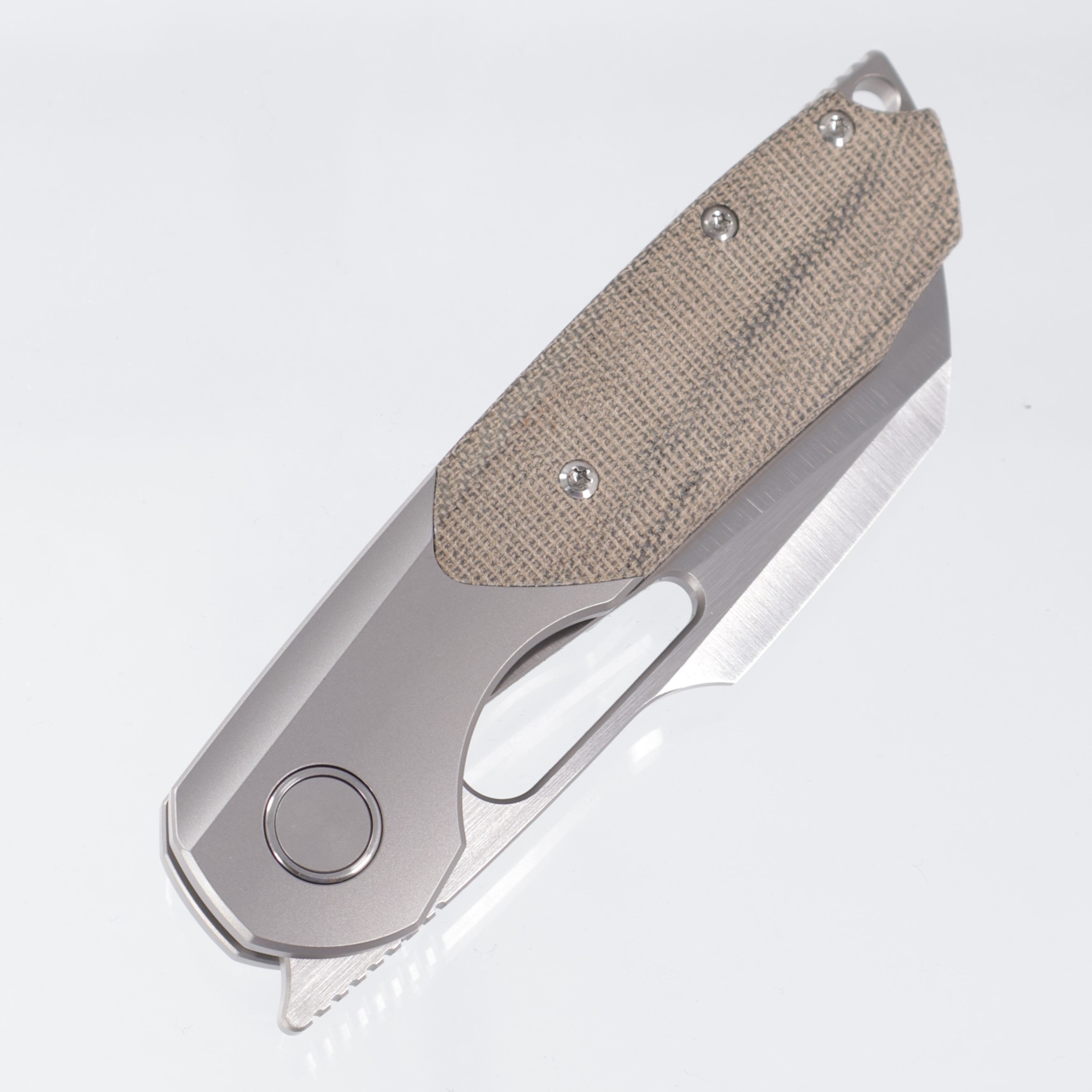 Sparrow Knife Co. Bolster Lock Strix - Green Micarta / Titanium - Satin S90V